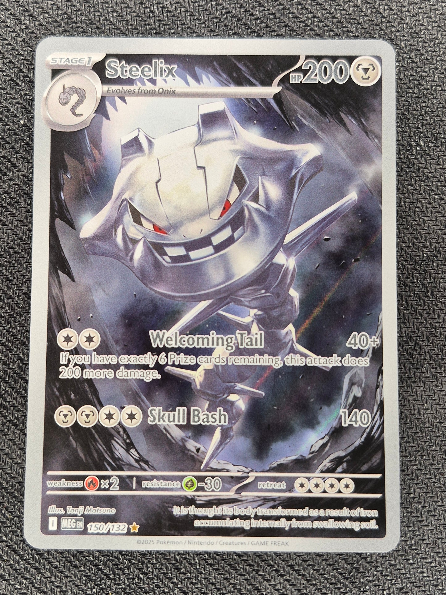 Steelix 150/132 - Mega Evolution - Illustration Rare - Pokemon TCG Nm