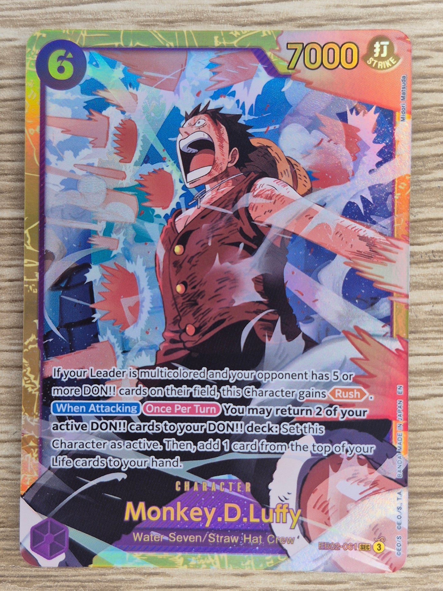 Monkey.D.Luffy EB02-061 SEC Anime 25th Collection ONE PIECE English