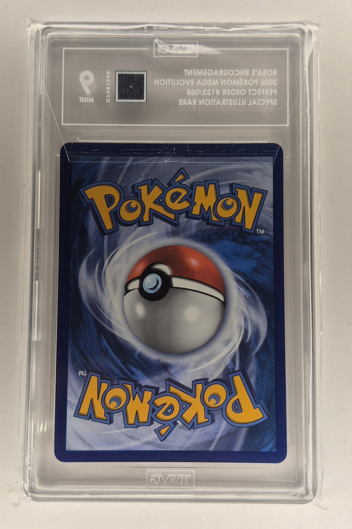 Rosa's Encouragement 123/088 Me03: Perfect Order Holo TAG 9 Mint