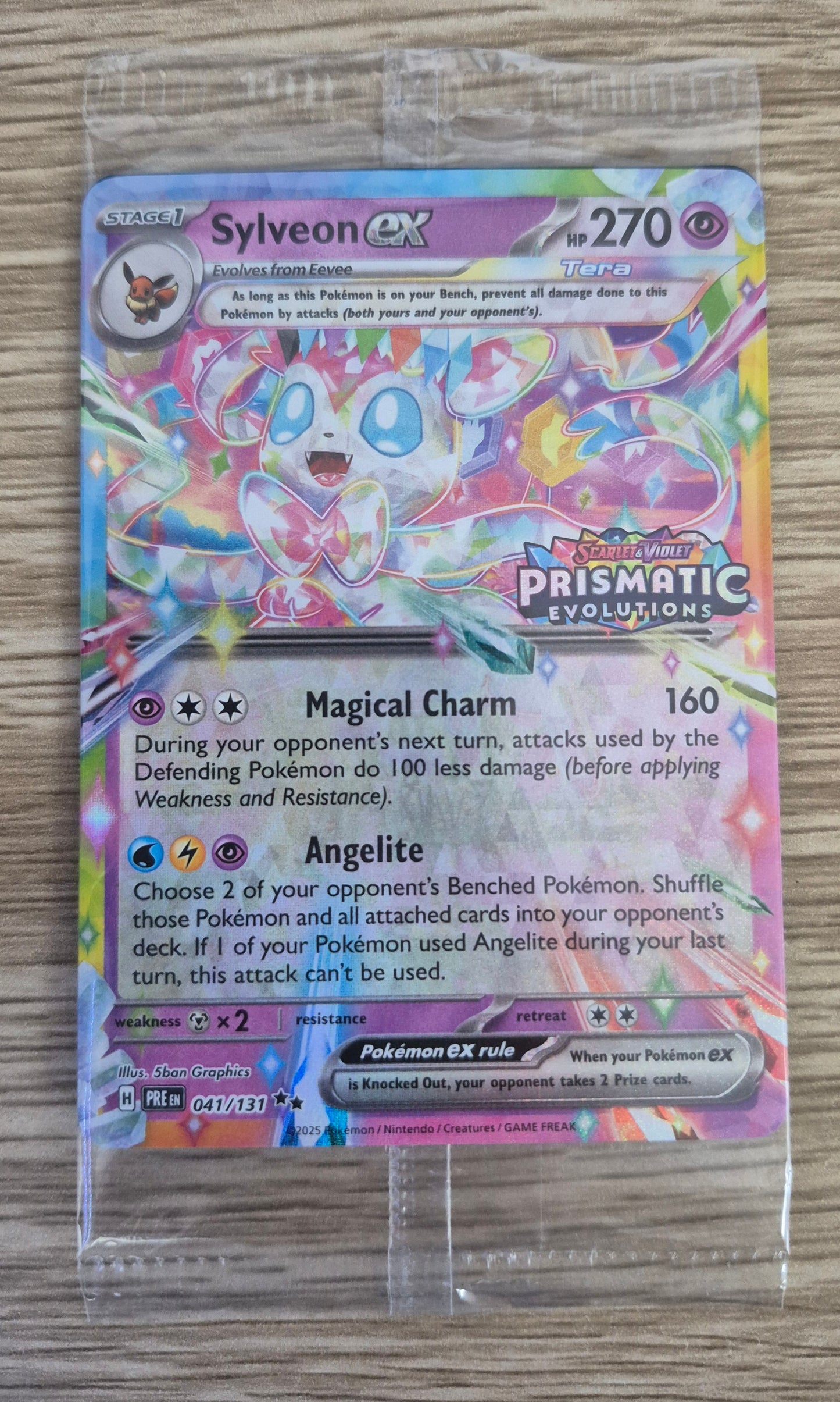 Pokemon Prismatic Evolutions Sylveon EX(Sealed)Stamped Promo 041/131