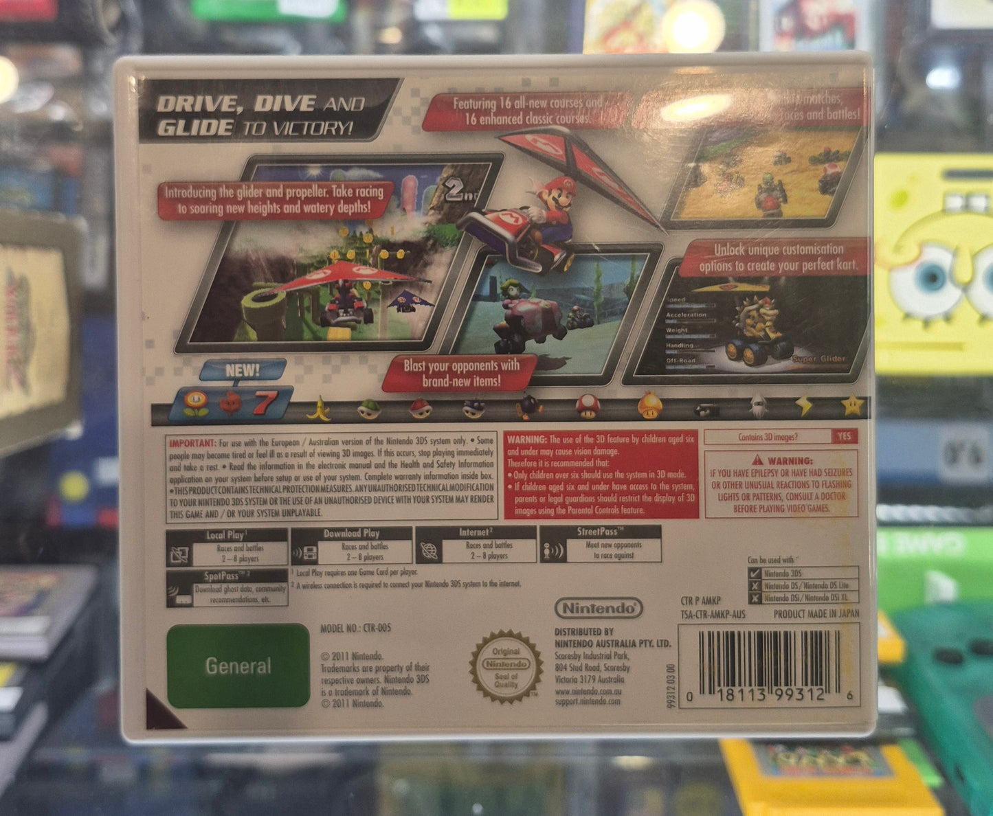 Nintendo 3DS Mario Kart 7 AUS PAL CIB Tested
