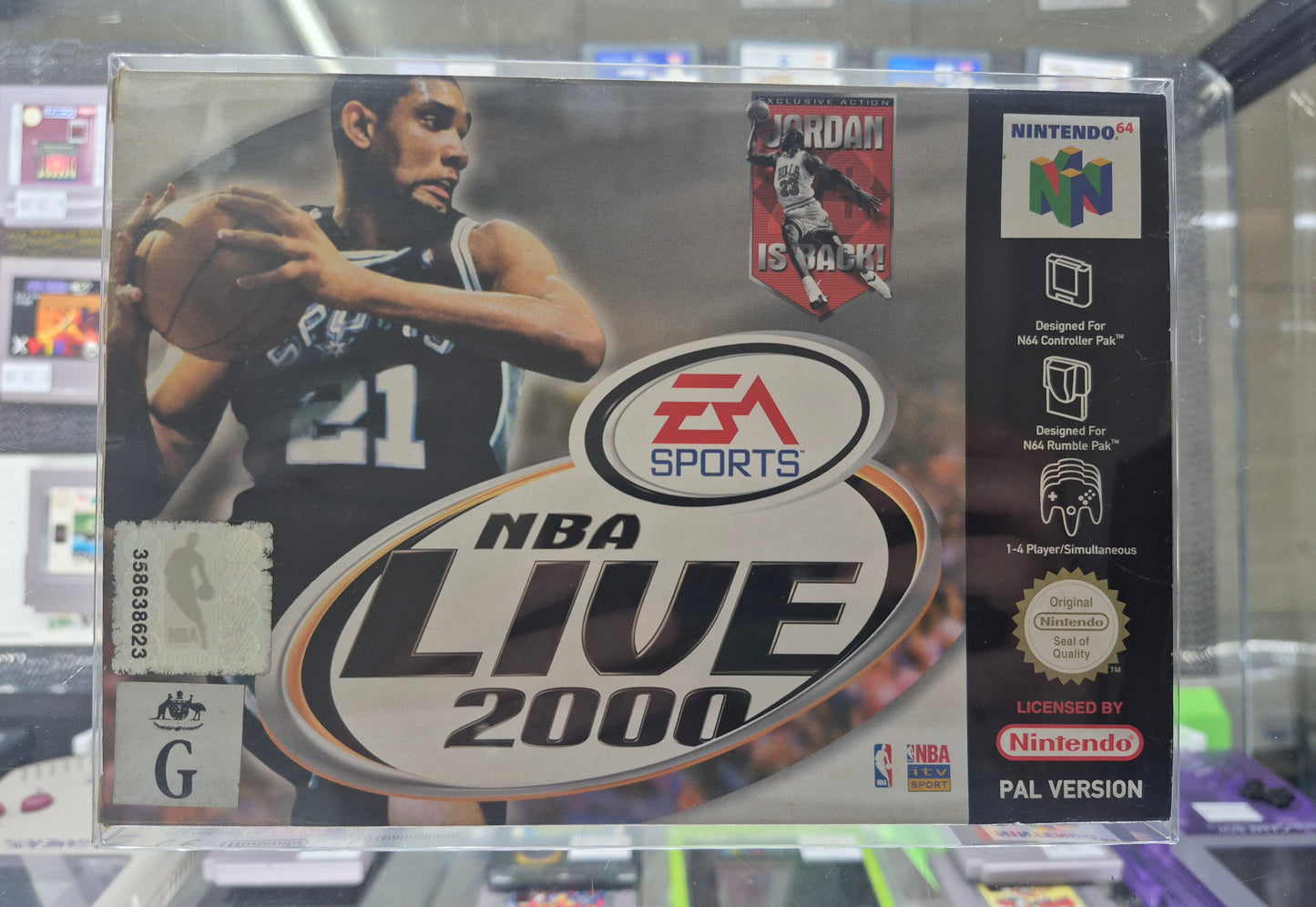 1999 Nintendo N64 EA SPORTS NBA LIVE 2000 Complete in Box Cart like New