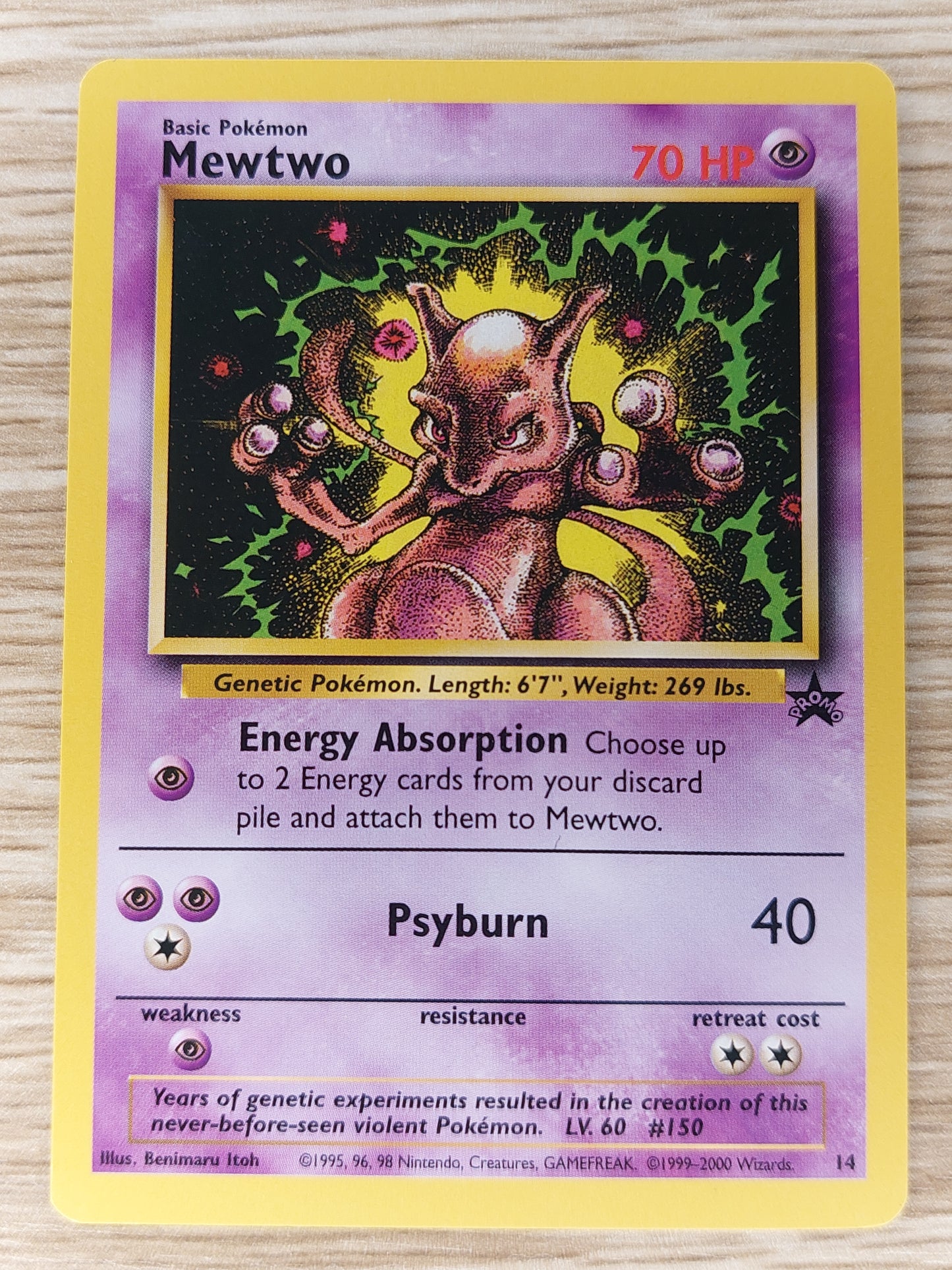 Pokemon 1999 Mewtwo Black Star Promo 14