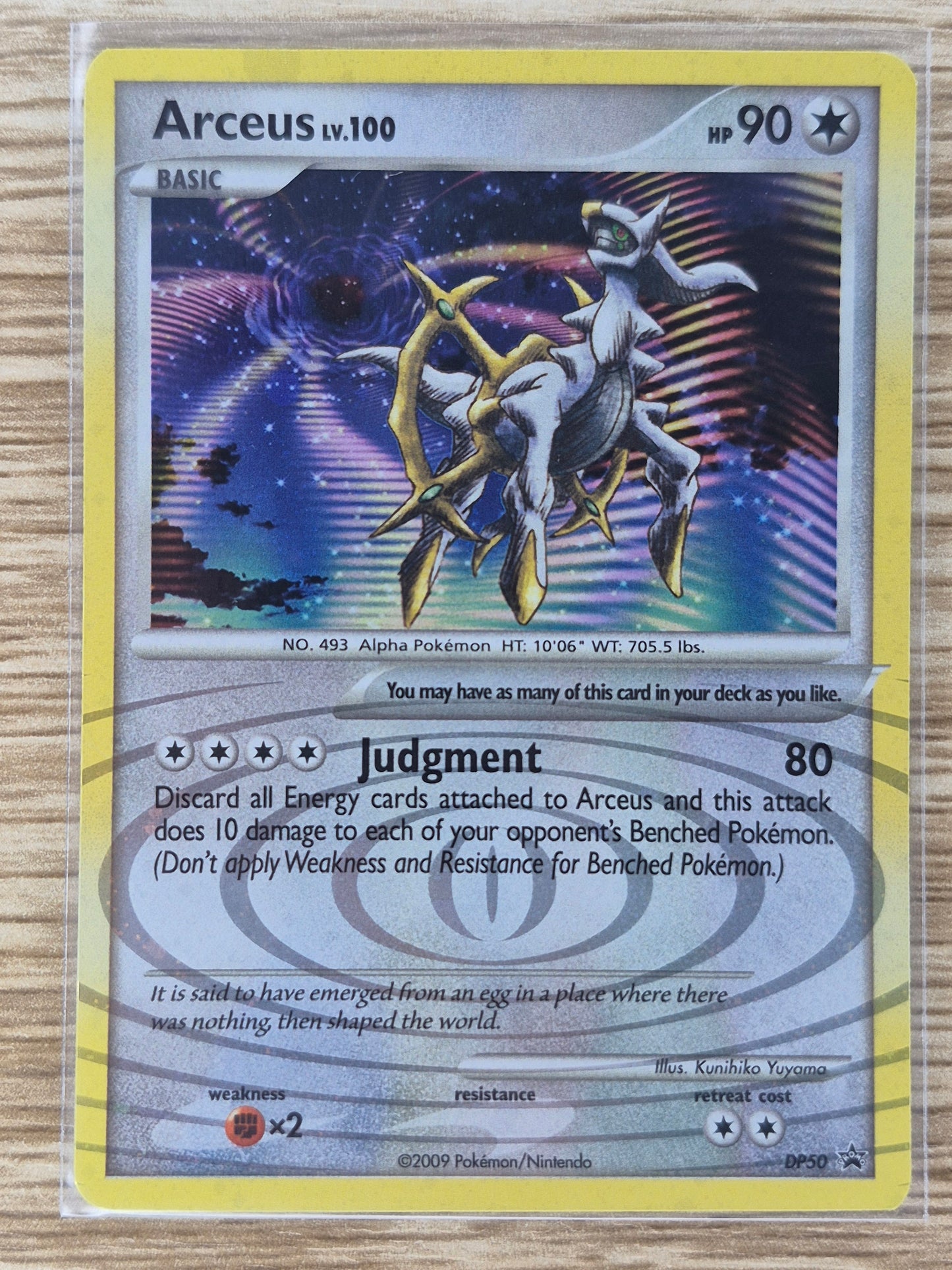 Pokémon TCG - Arceus Holographic Black Star Promo Card DP50 (Diamond & Pearl) LP