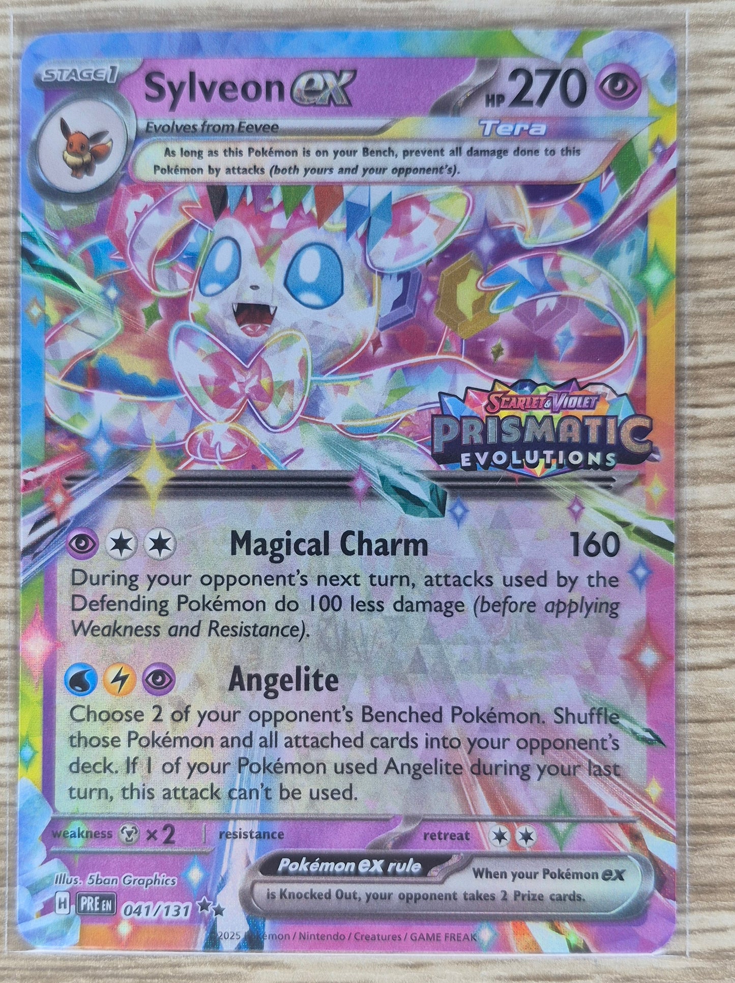 Pokemon Prismatic Evolutions Sylveon EX Stamped Promo 041/131
