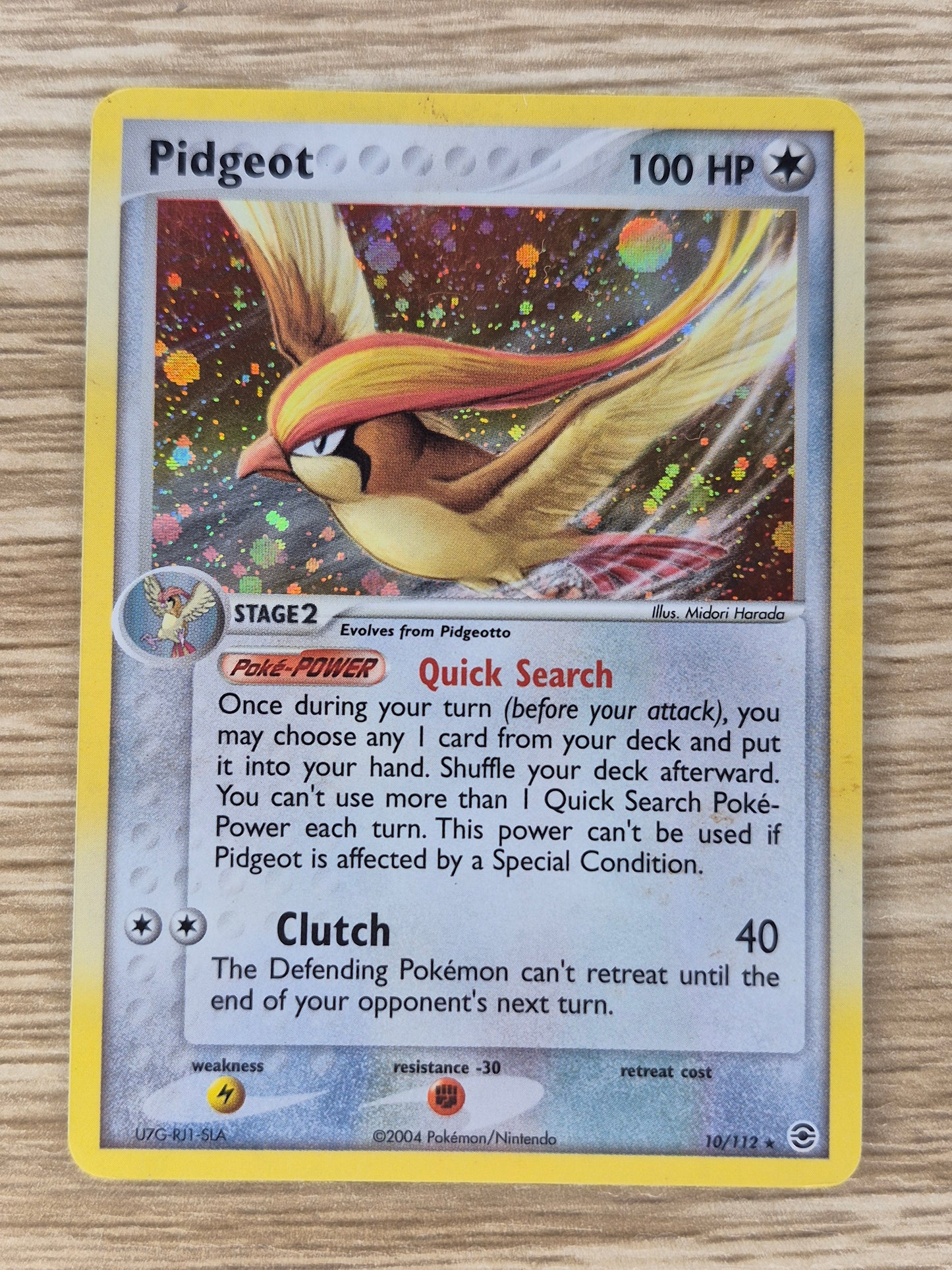 Pokemon TCG Cards Pidgeot 10/112 FireRed & LeafGreen FRLG Holo