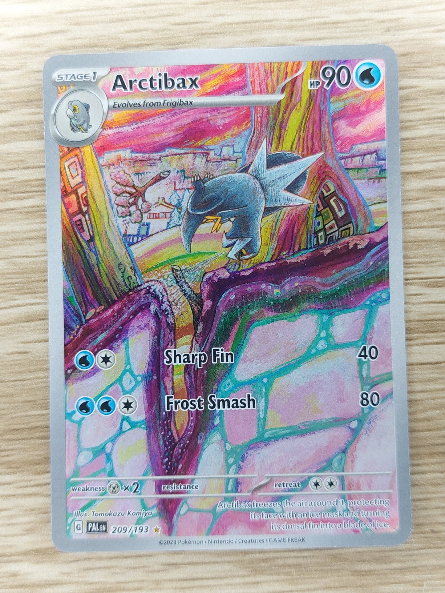 Pokemon 2023 Arctibax Illustration Rare Paldea Evolved 209/193