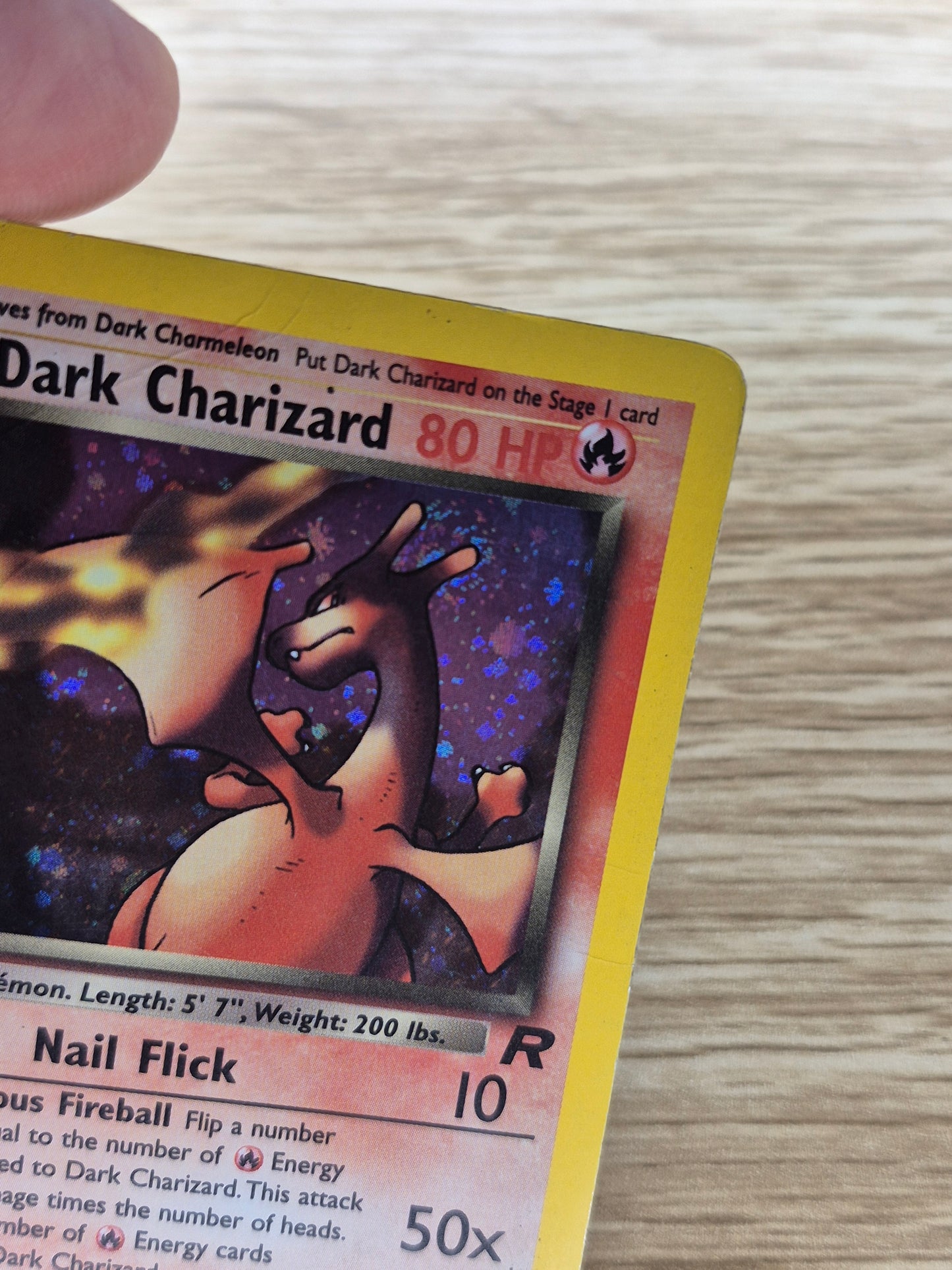 Pokemon Rocket 4/82 Dark Charizard Hol9 w/Swirl HP