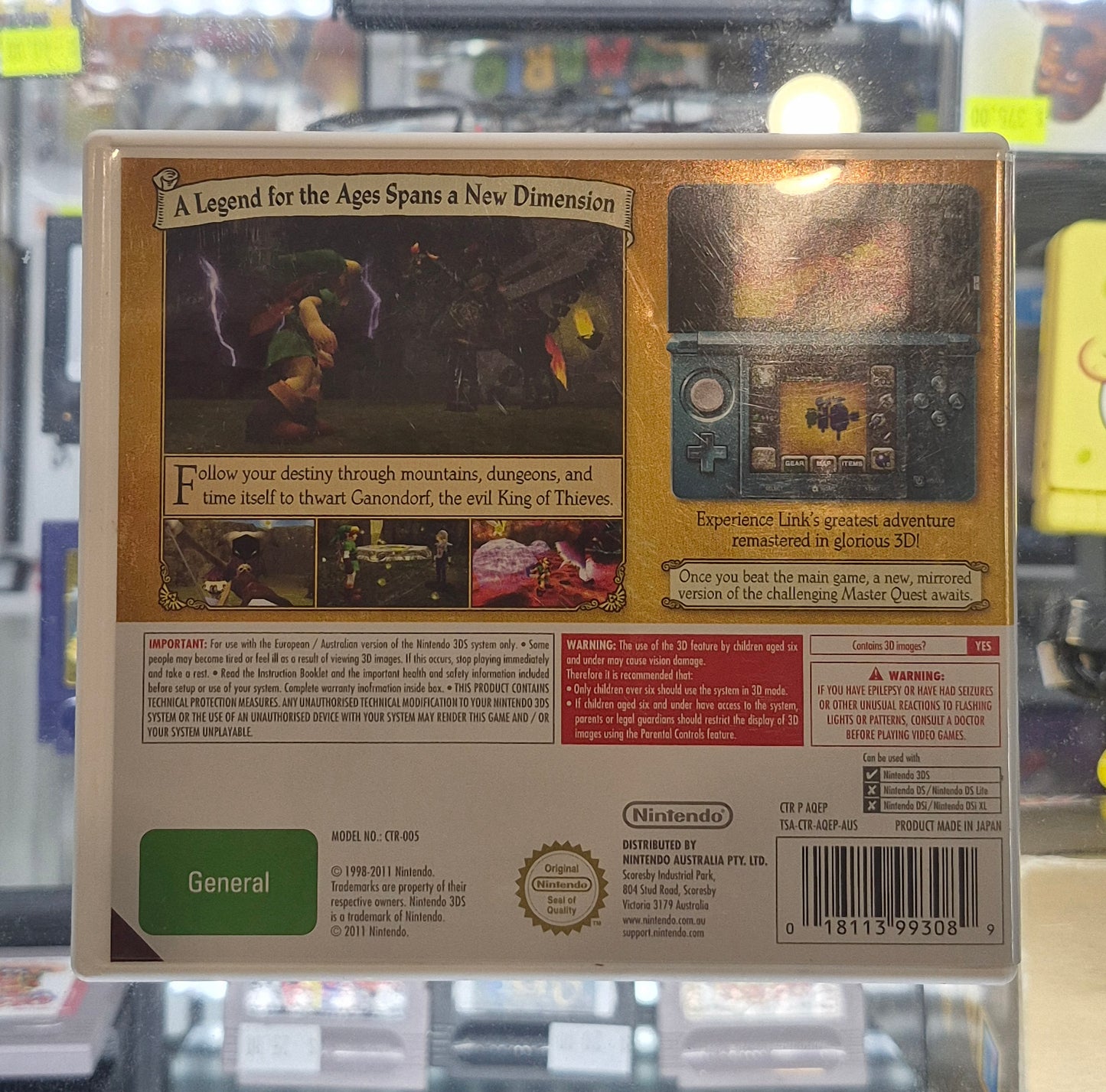 The Legend of Zelda: Ocarina of Time 3D – Nintendo 3DS – Great Condition Tested AUS PAL