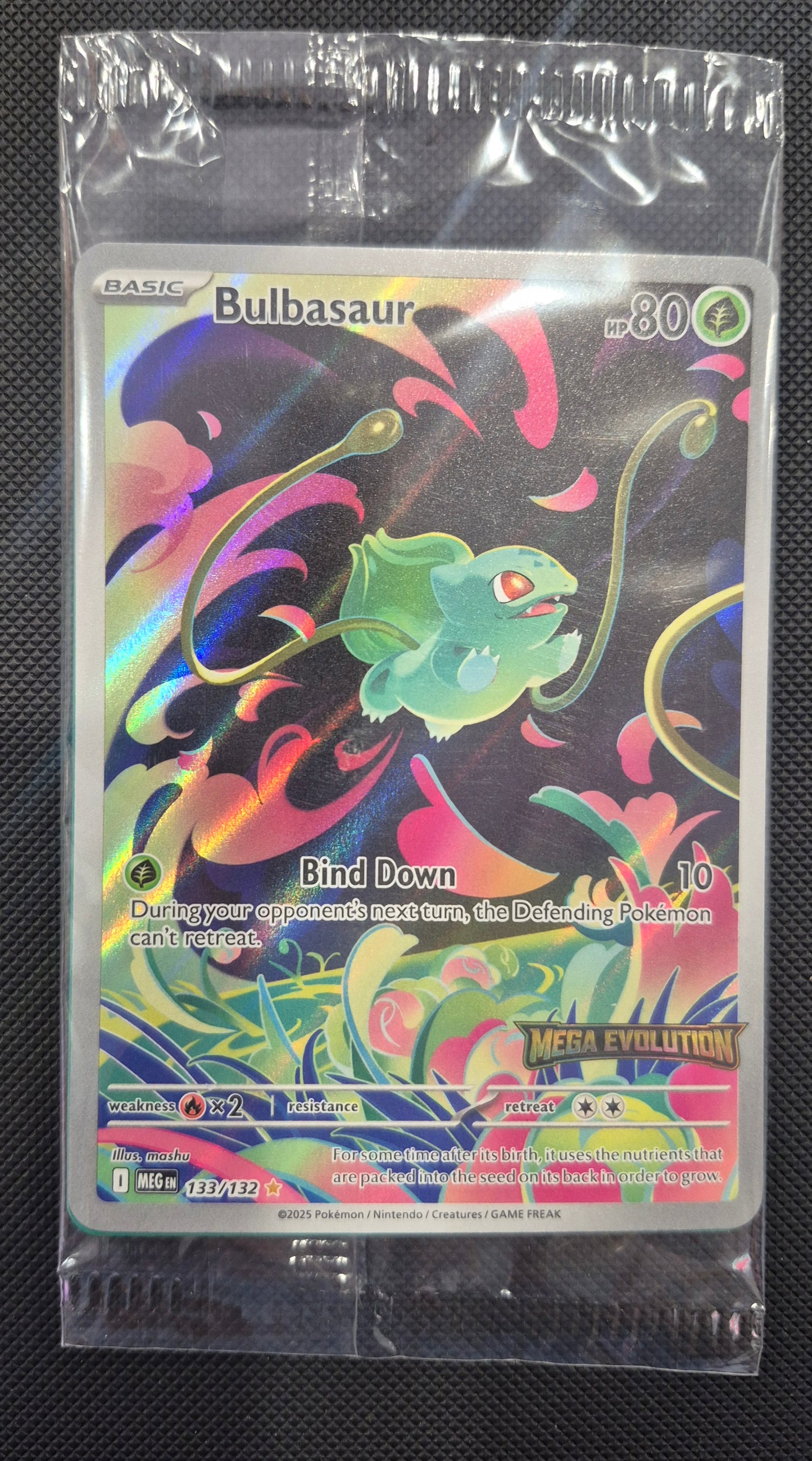 Bulbasaur STAMPED 133/132 Mega Evolution Illustration Rare Pokémon TCG Sealed