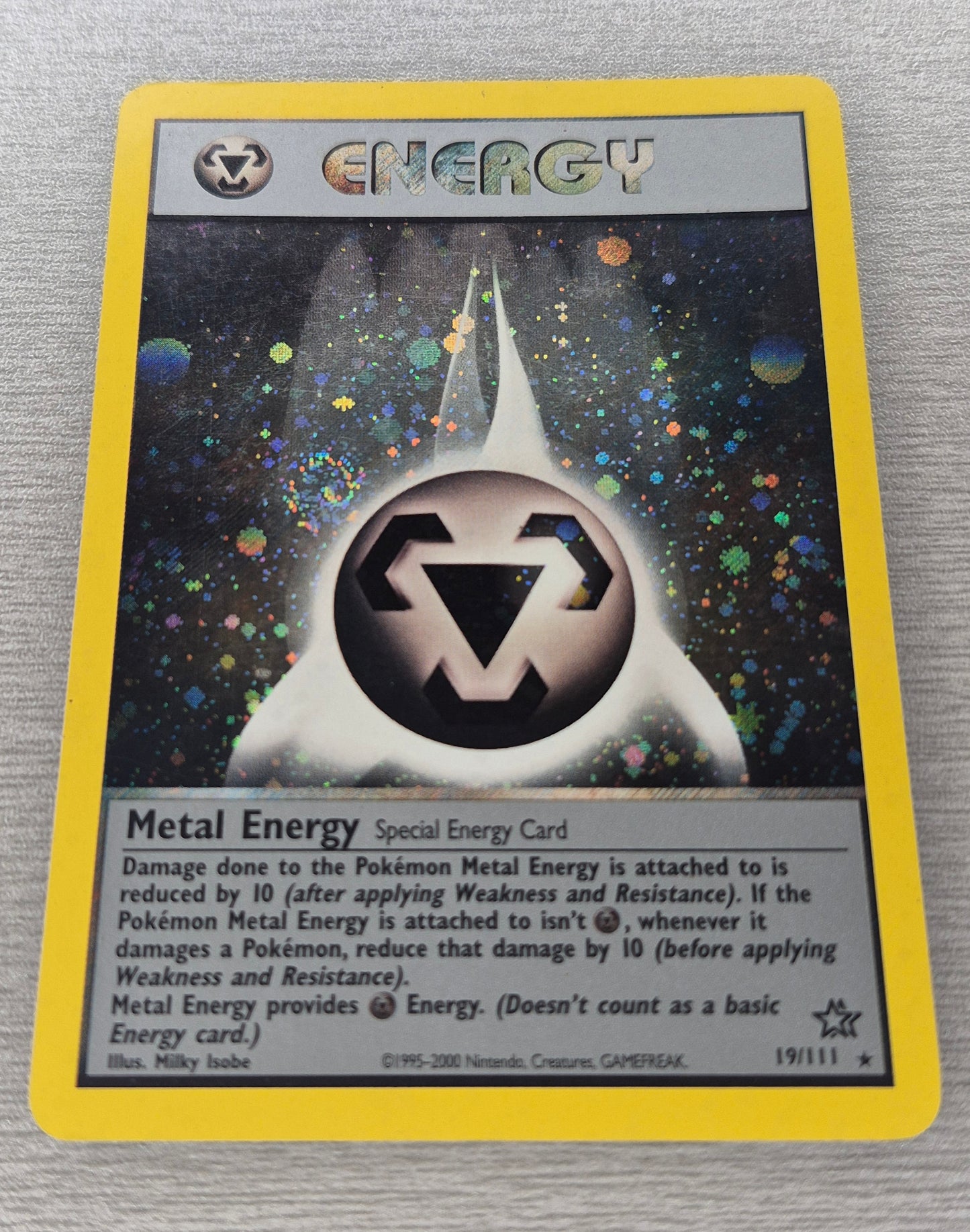 Metal Energy 19/111 NEO GENESIS Holo Rare Unlimited WOTC Pokemon LP