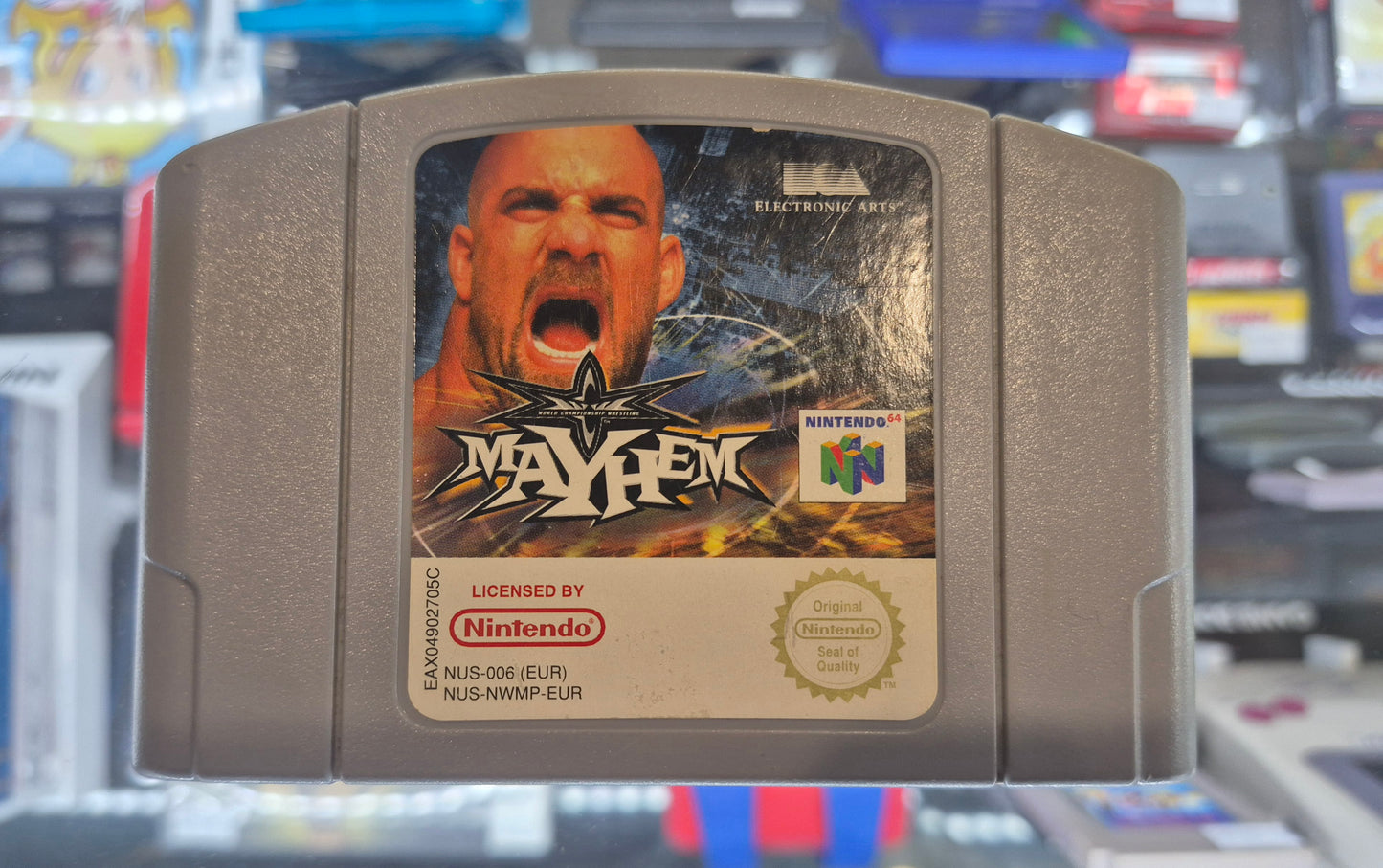 Nintendo N64 WWE(WCW)MAYHEM Cart Tested & Cleaned