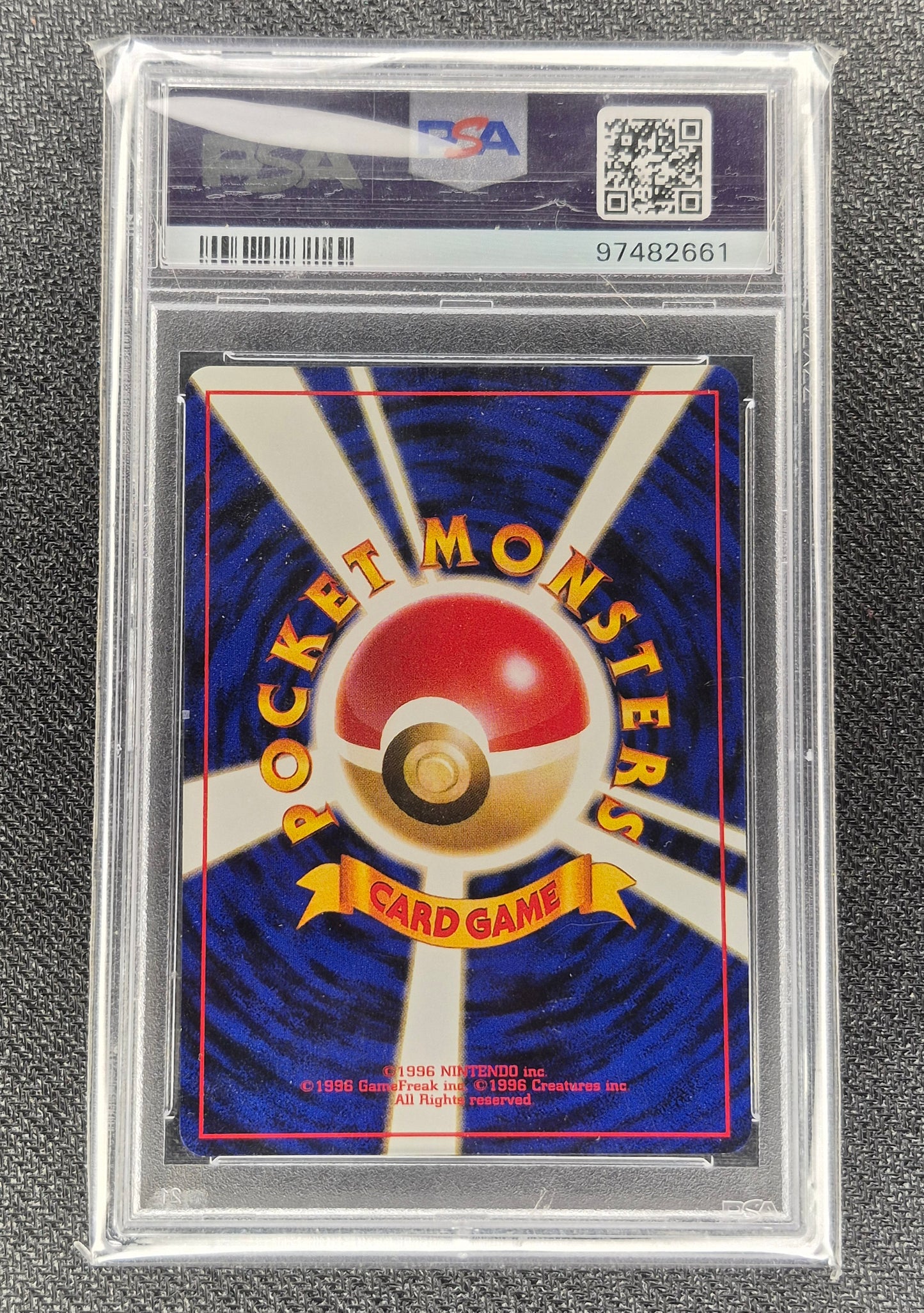 Pokemon 1996 Japanese Basic Base Set #62 Poliwrath Holo Rare PSA 9