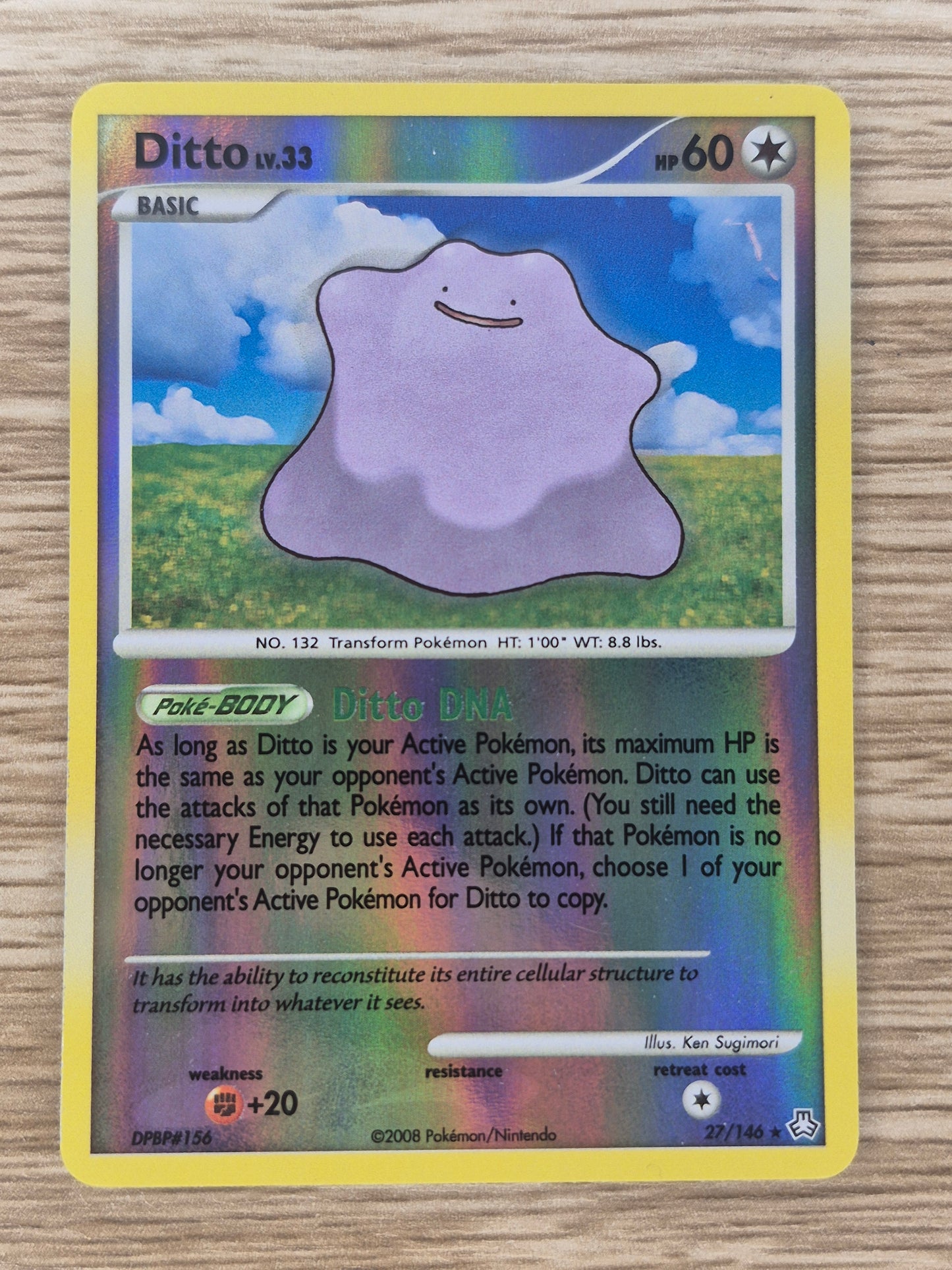 2008 Ditto 27/146 Rare Legends Awakened Reverse Holo Pokémon Card LP