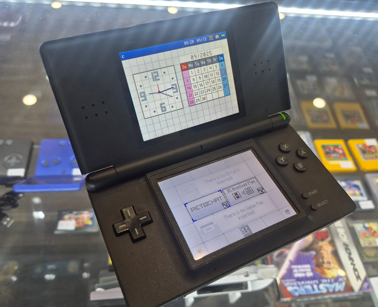 2006 Nintendo DS lite Blue/BLACK Console in Excellent Condition with Original Charger