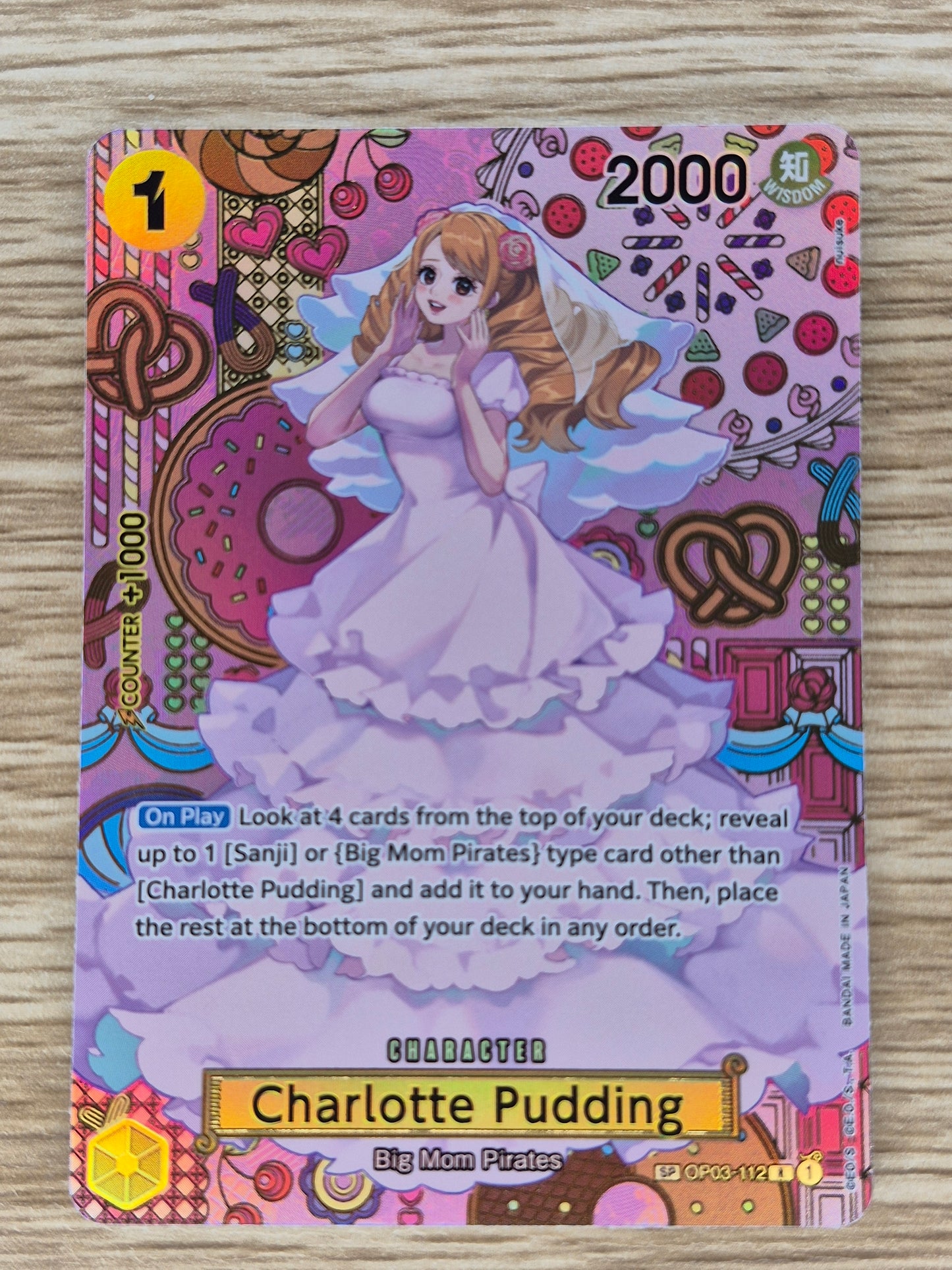 One Piece CCG - Charlotte Pudding OP03-112 SP Alt Art - Two Legends English