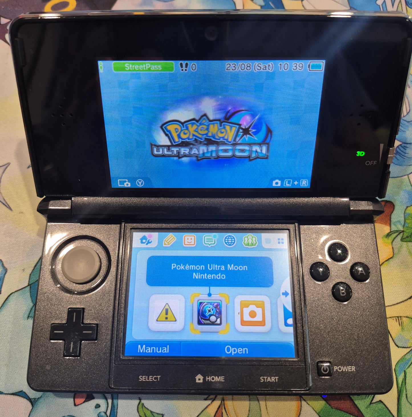 Nintendo 3DS Console Black CTR-001 Excellent Condition, Inc. USB Charger.(No Stylus)