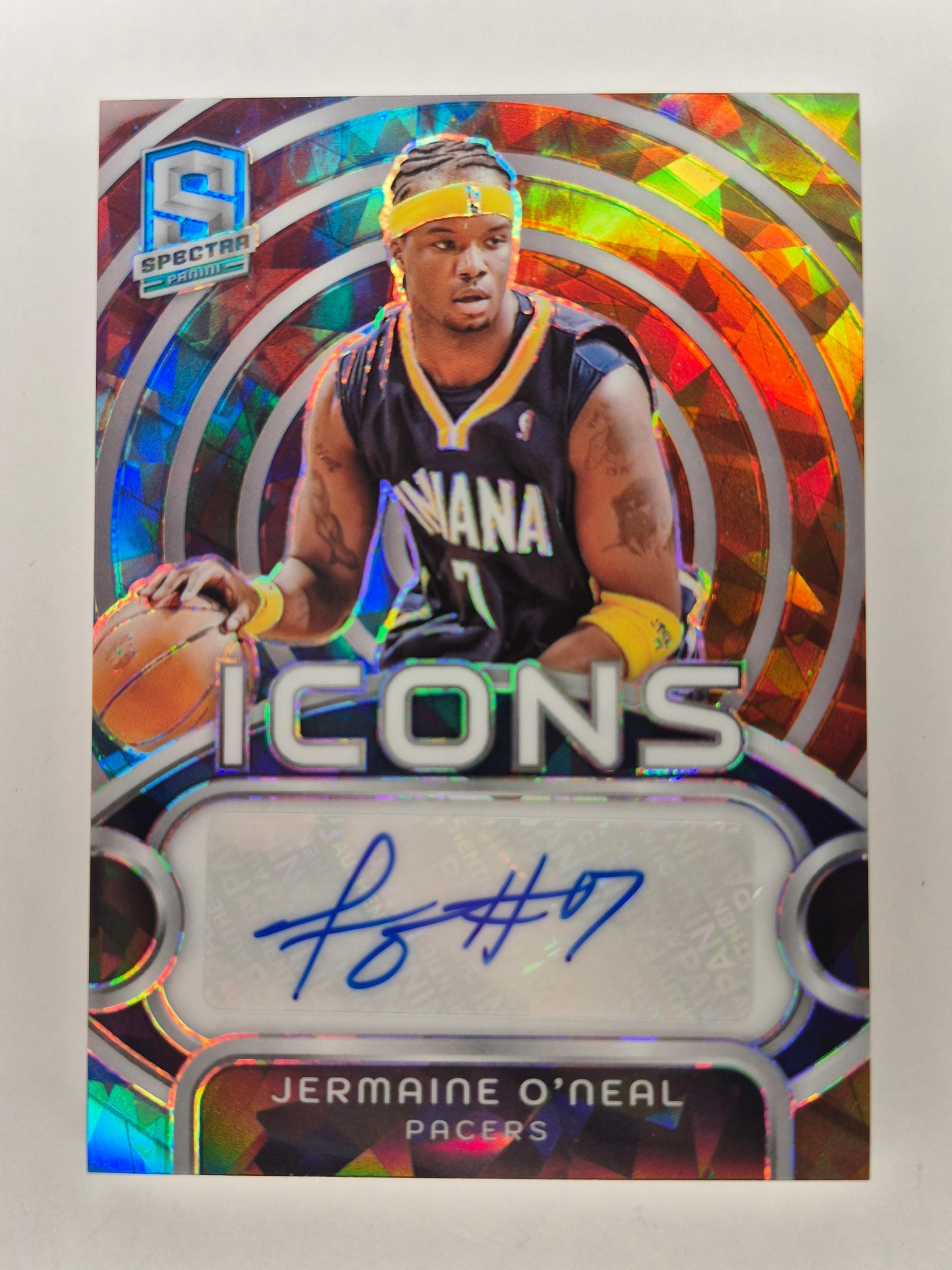 2023-24 Panini Spectra Basketball IA-JON ICONS Jermaine O'neal Auto 10/49