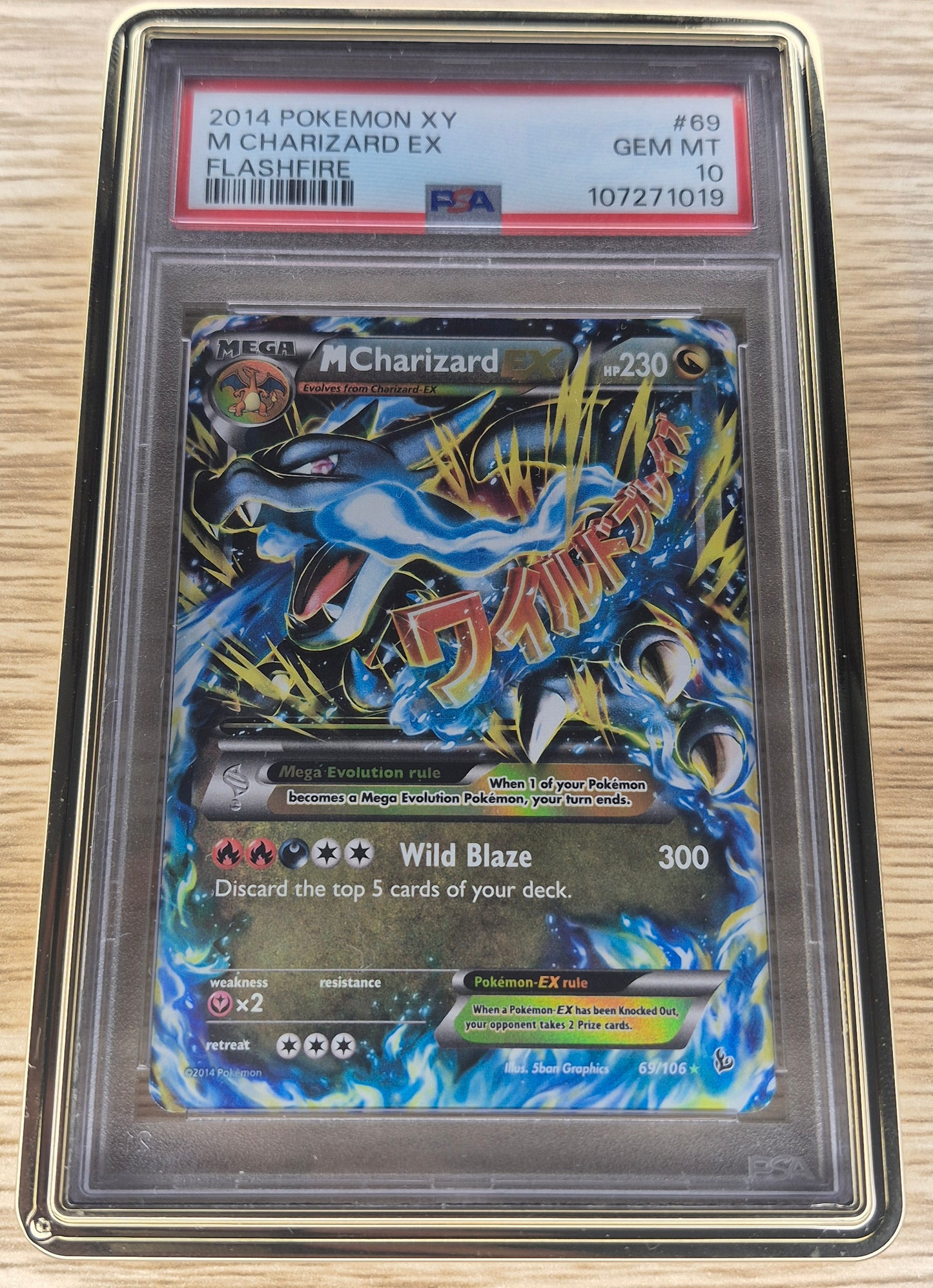 2014 Pokemon XY Flashfire #69 M Charizard Ex Holo PSA 10 GEM MINT