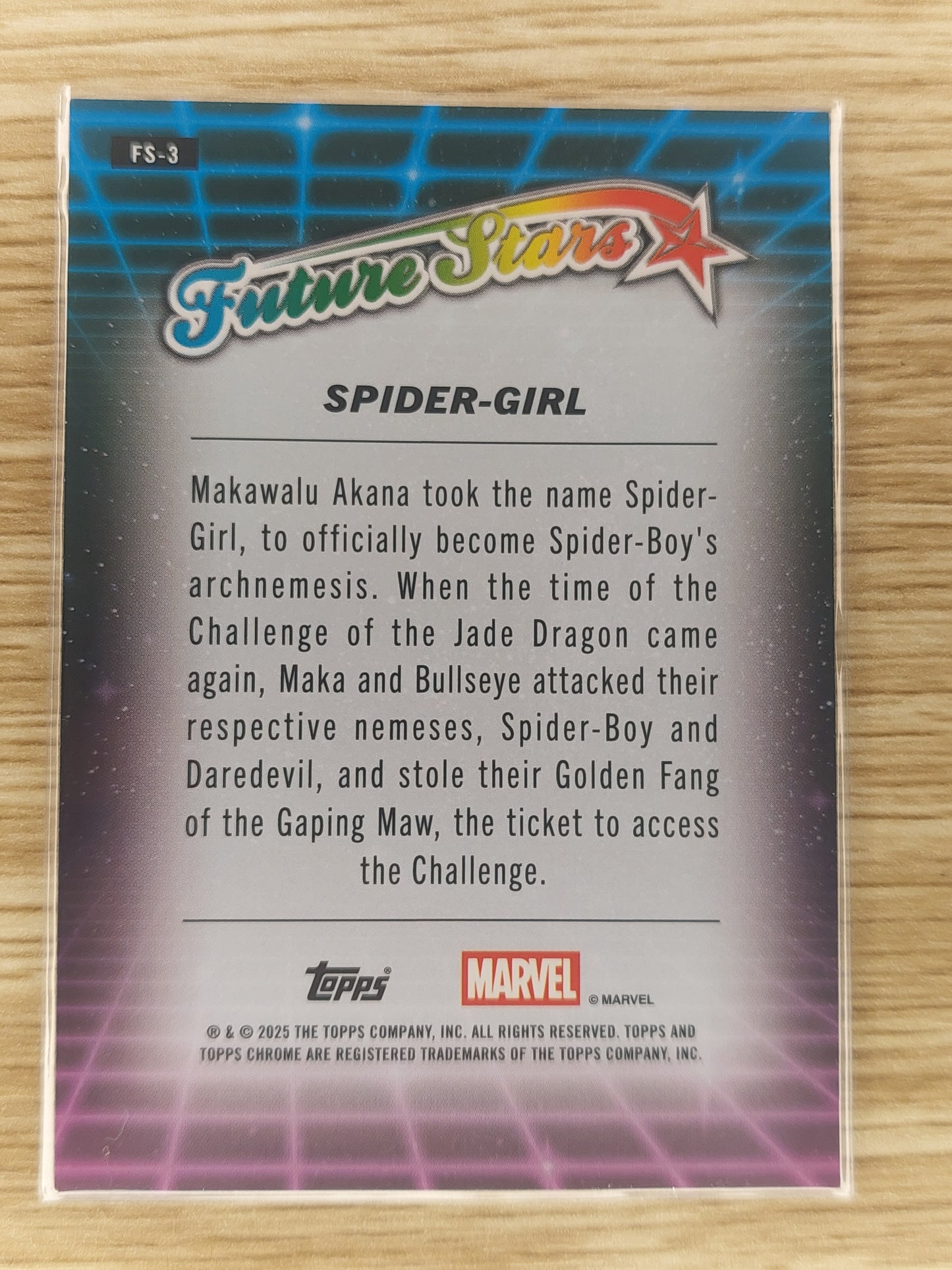 Topps Chrome Marvel 2025 Spider-Girl Future Stars Refractor #FS-3