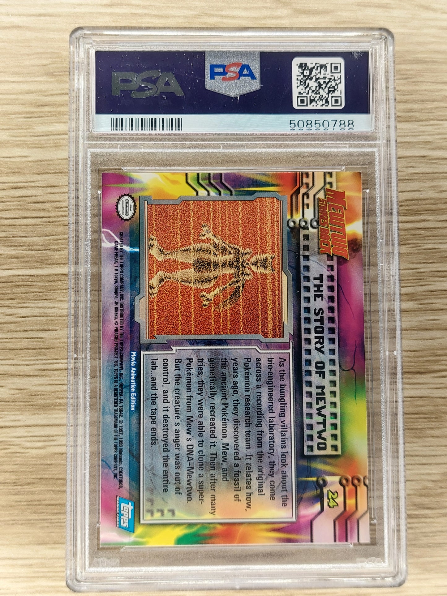 1999 Pokemon The Story Of Mewtwo Topps Mewtwo Strikes Back PSA 10
