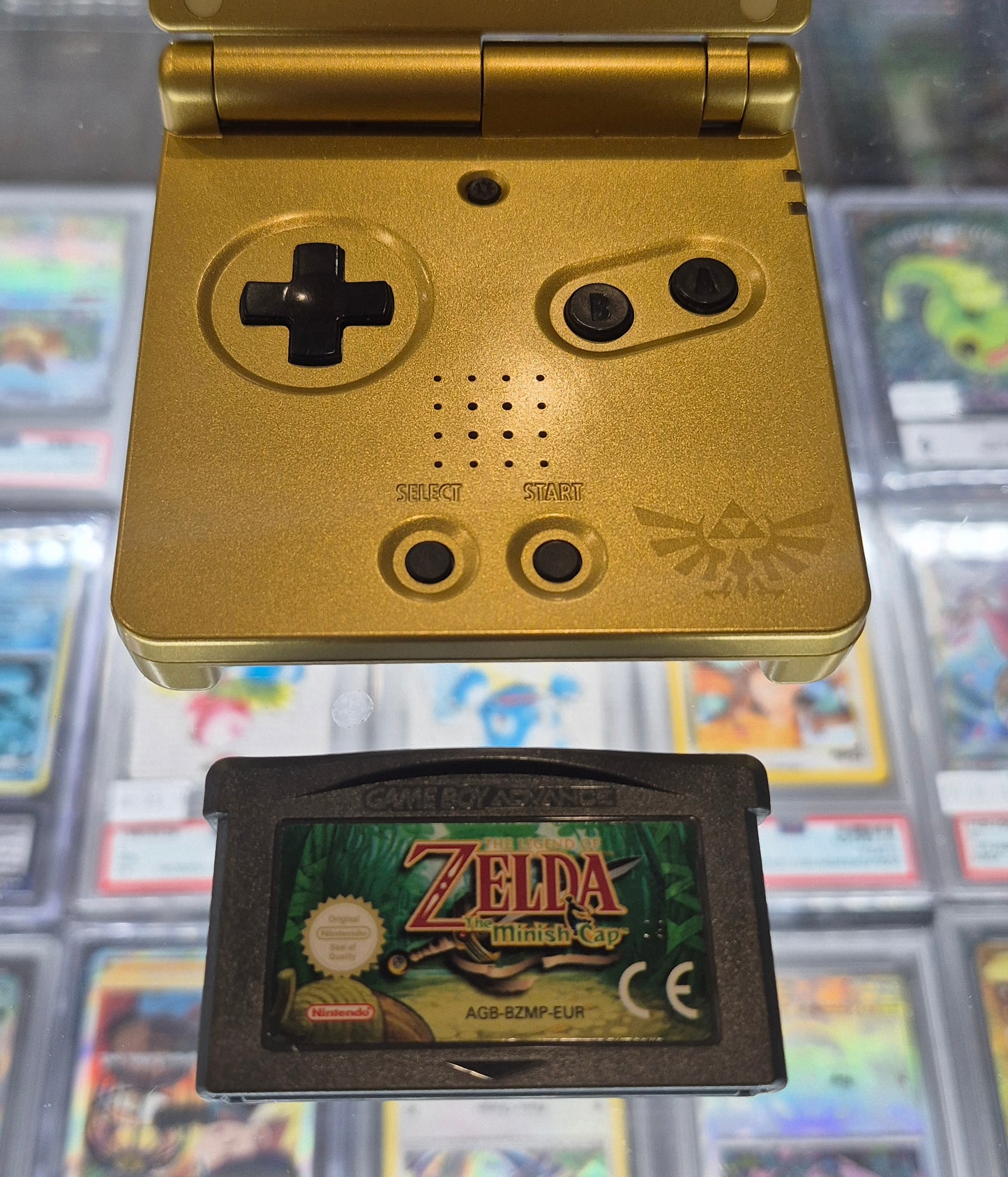 Nintendo Gameboy Advance SP Zelda Gold Limited Edition PAL Version C.I.B