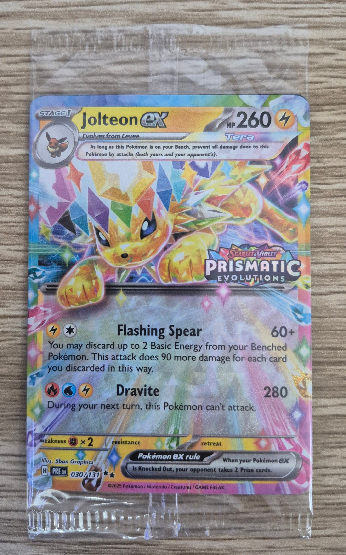 Pokemon Prismatic Evolutions Jolteon EX(Sealed)Stamped Promo 030/131