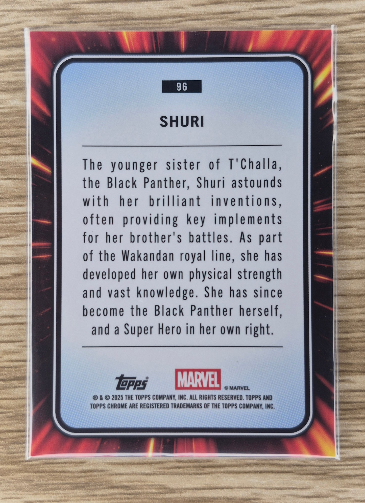 Marvel Topps Chrome 2025 SHURI #96 Spider Web Refractor (019/399)