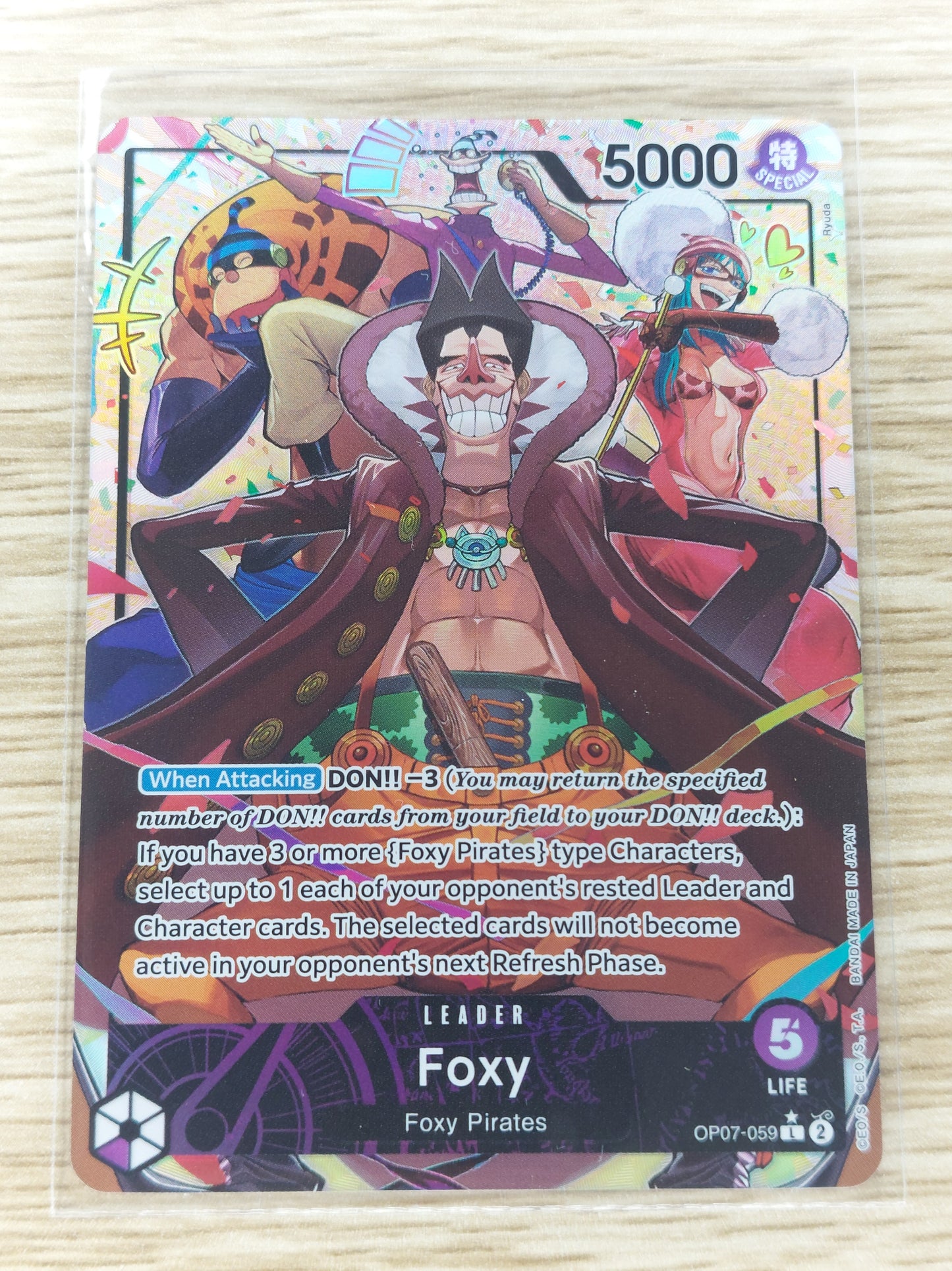 One Piece 2024 Foxy Leader Alternate Art OP07-059