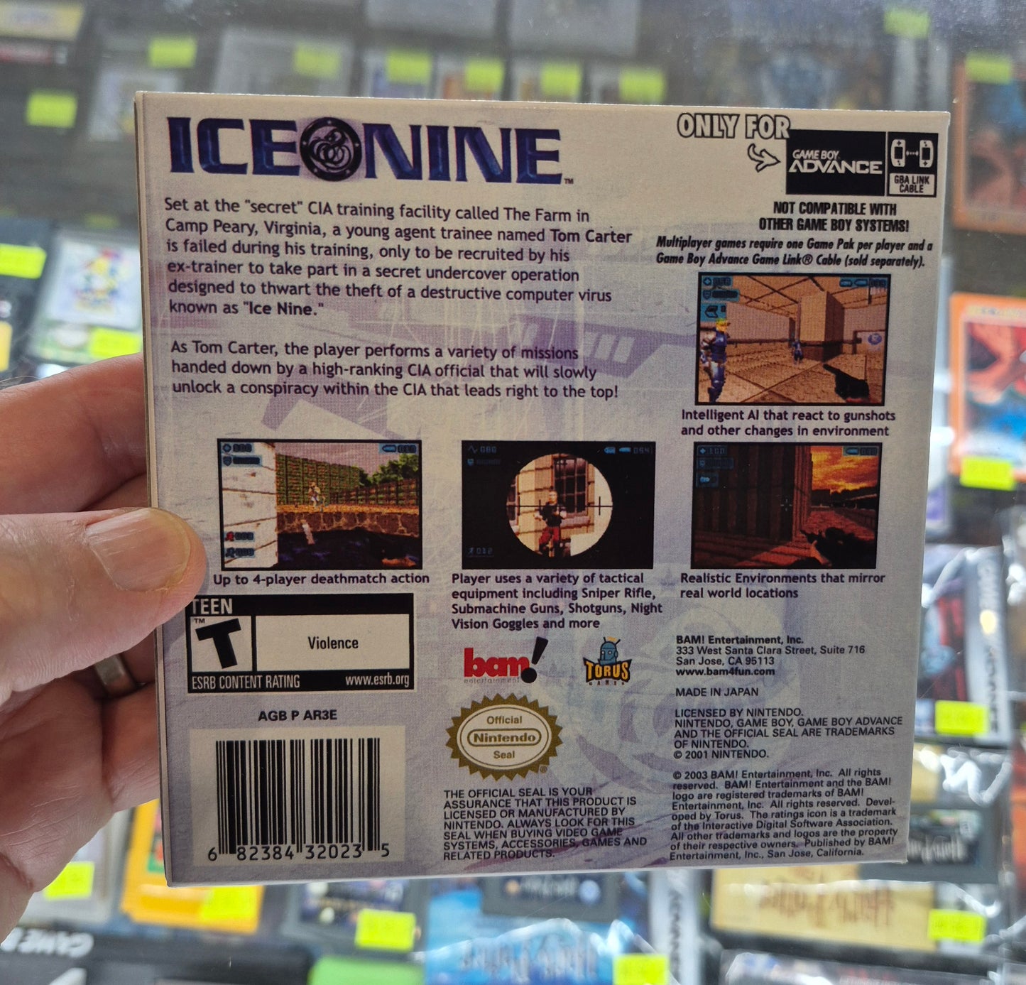 2001 Nintendo Gameboy Advance ICE NINE -Trust No One box & insert,no instructions