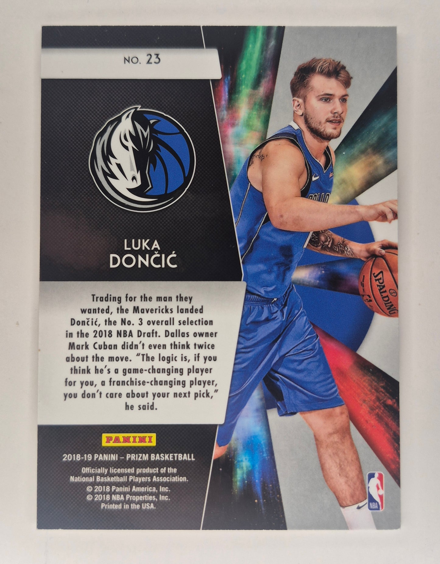 2018-19 LUKA DONCIC Panini Prizm Freshman Phenoms Insert Mavericks RC Rookie