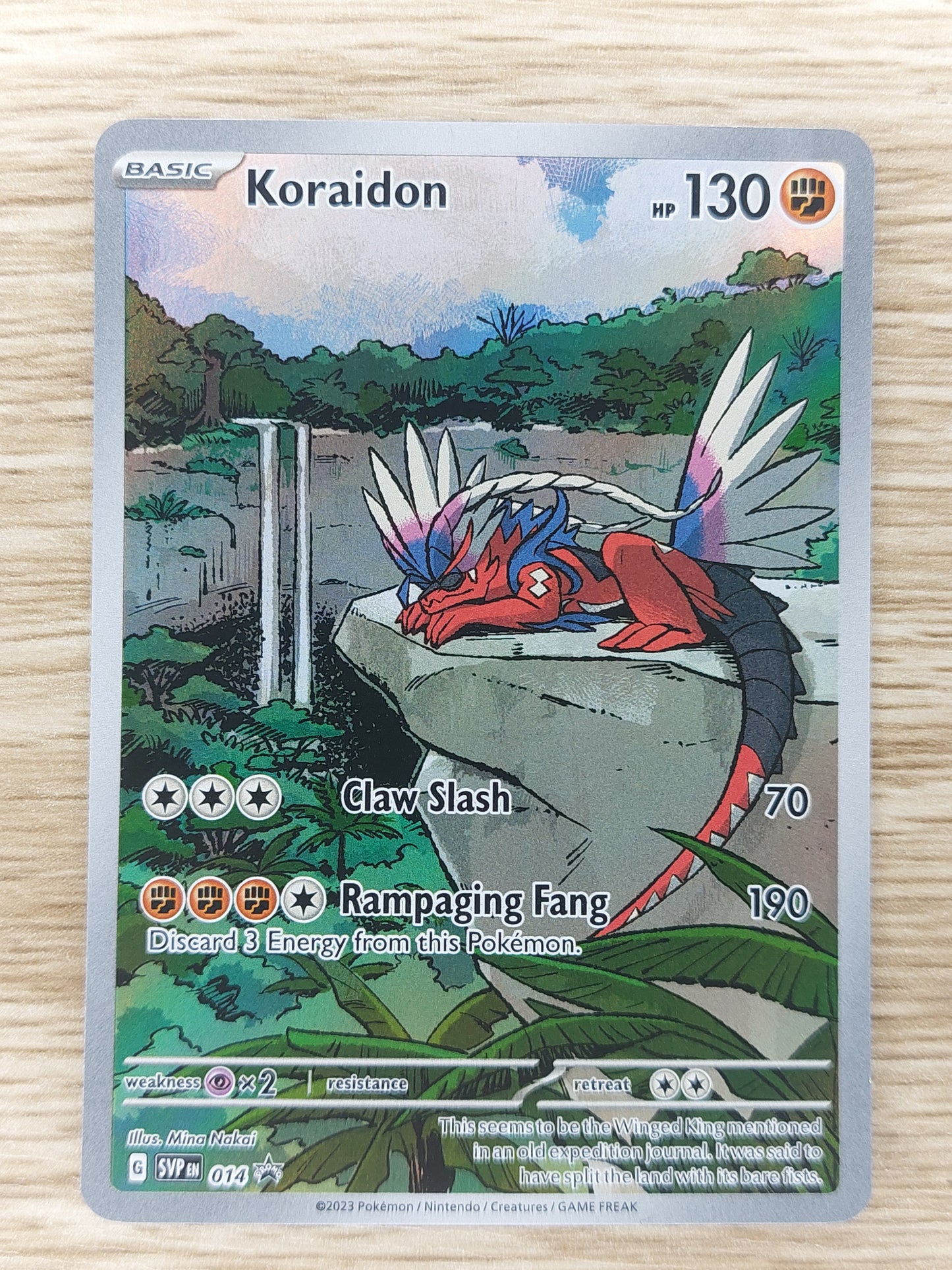 Pokemon 2023 Koraidon Illustration Rare Black Star Promo 014