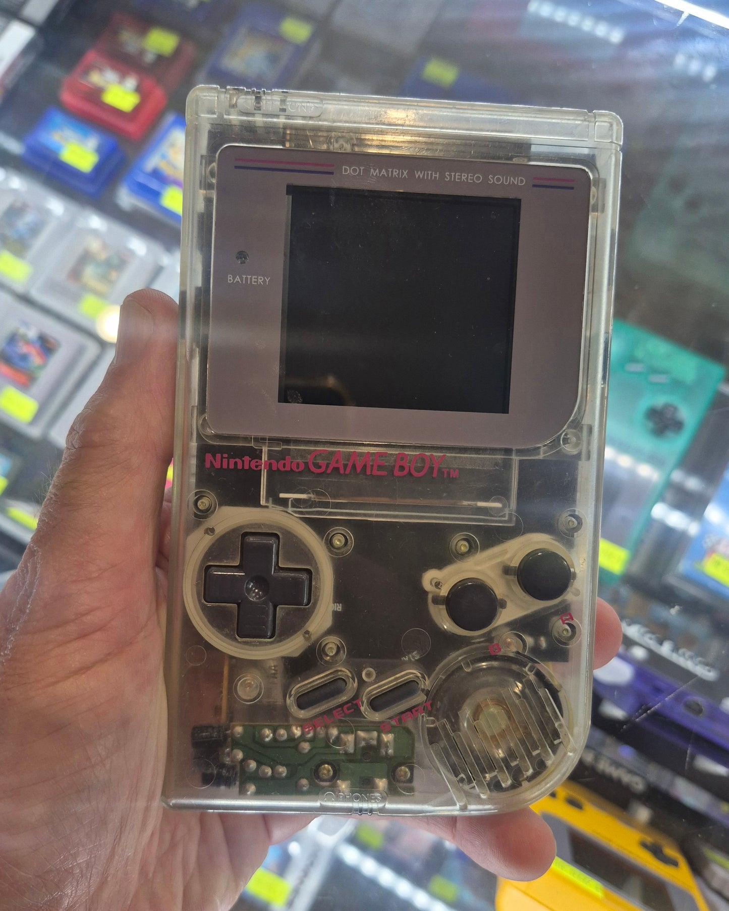 1989 Nintendo Gameboy Game Boy Original DMG-01 IPS BACKLIT SCREEN-CLEAR CASE