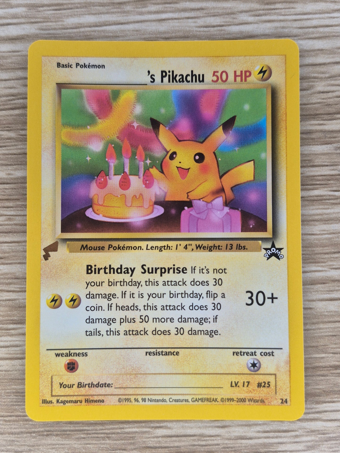 POKEMON Trading Card Game- PIKACHU WORLD COLLECTION 2000 9 CARD SET NR MINT