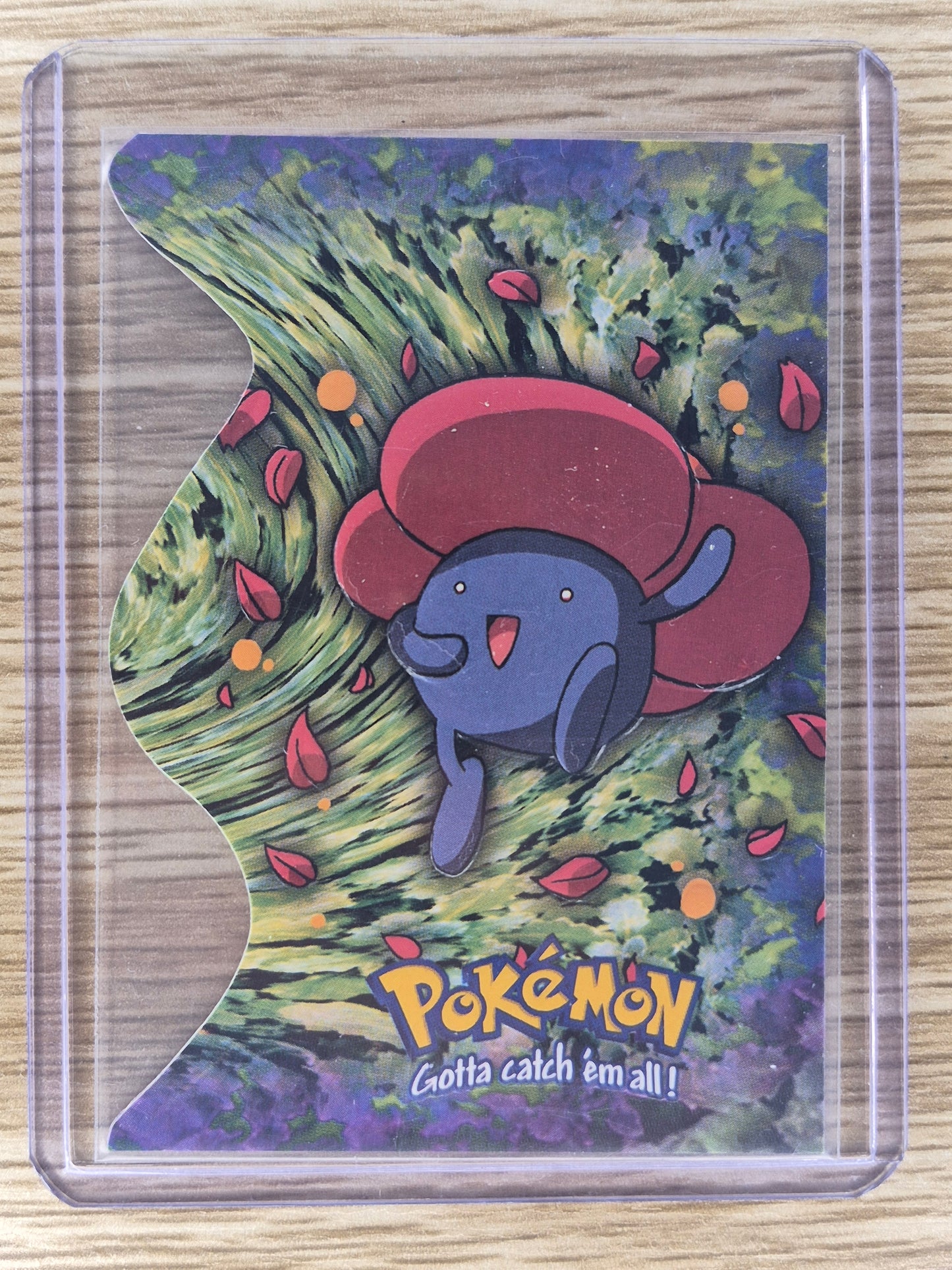1998 topps pokemon EV6 of 12 #45 Vileplume Die-cut Card Excellent Condition