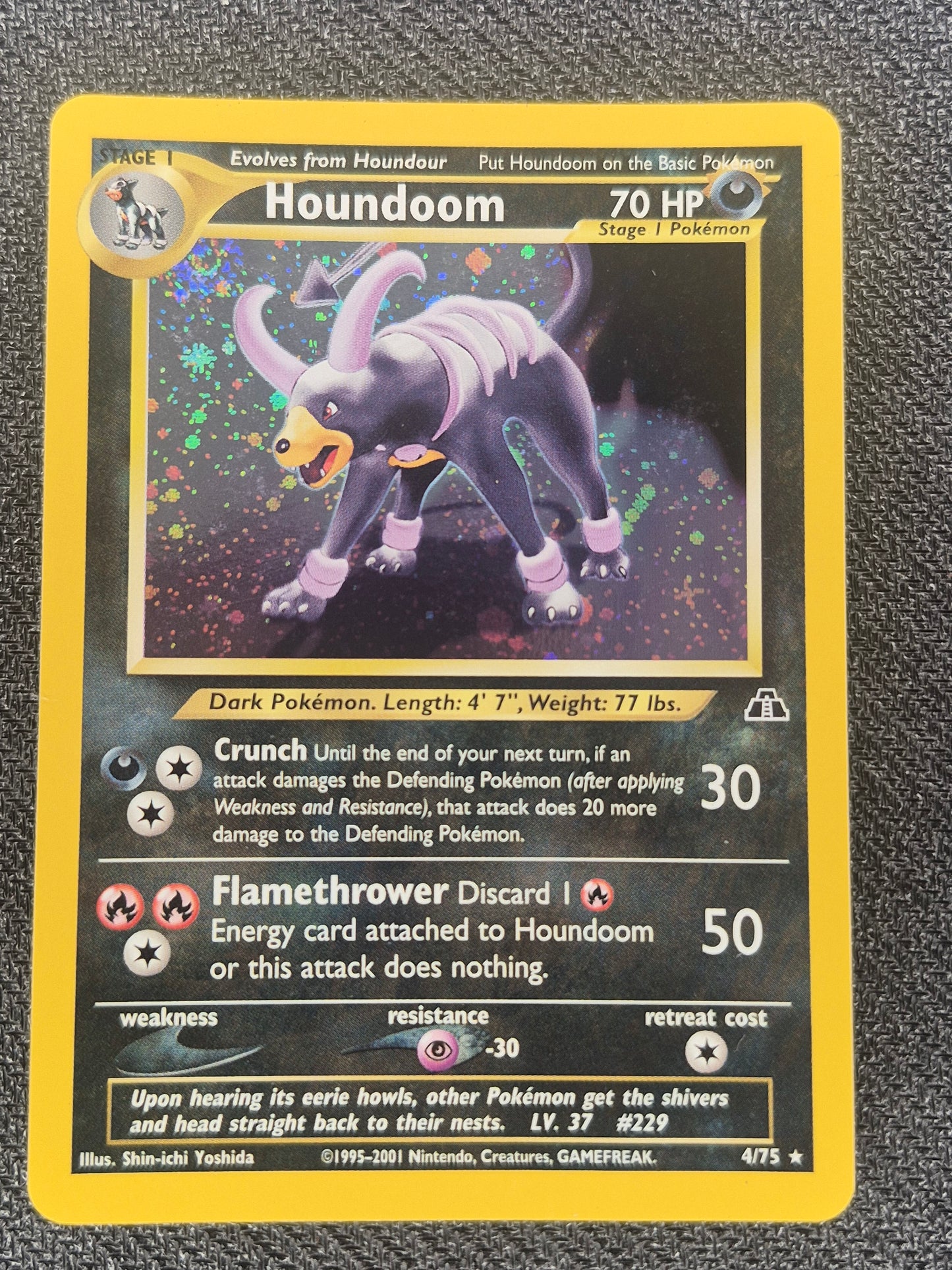 Pokemon TCG · Houndoom 4/75 · Holo Rare · Neo Discovery (2000) LP