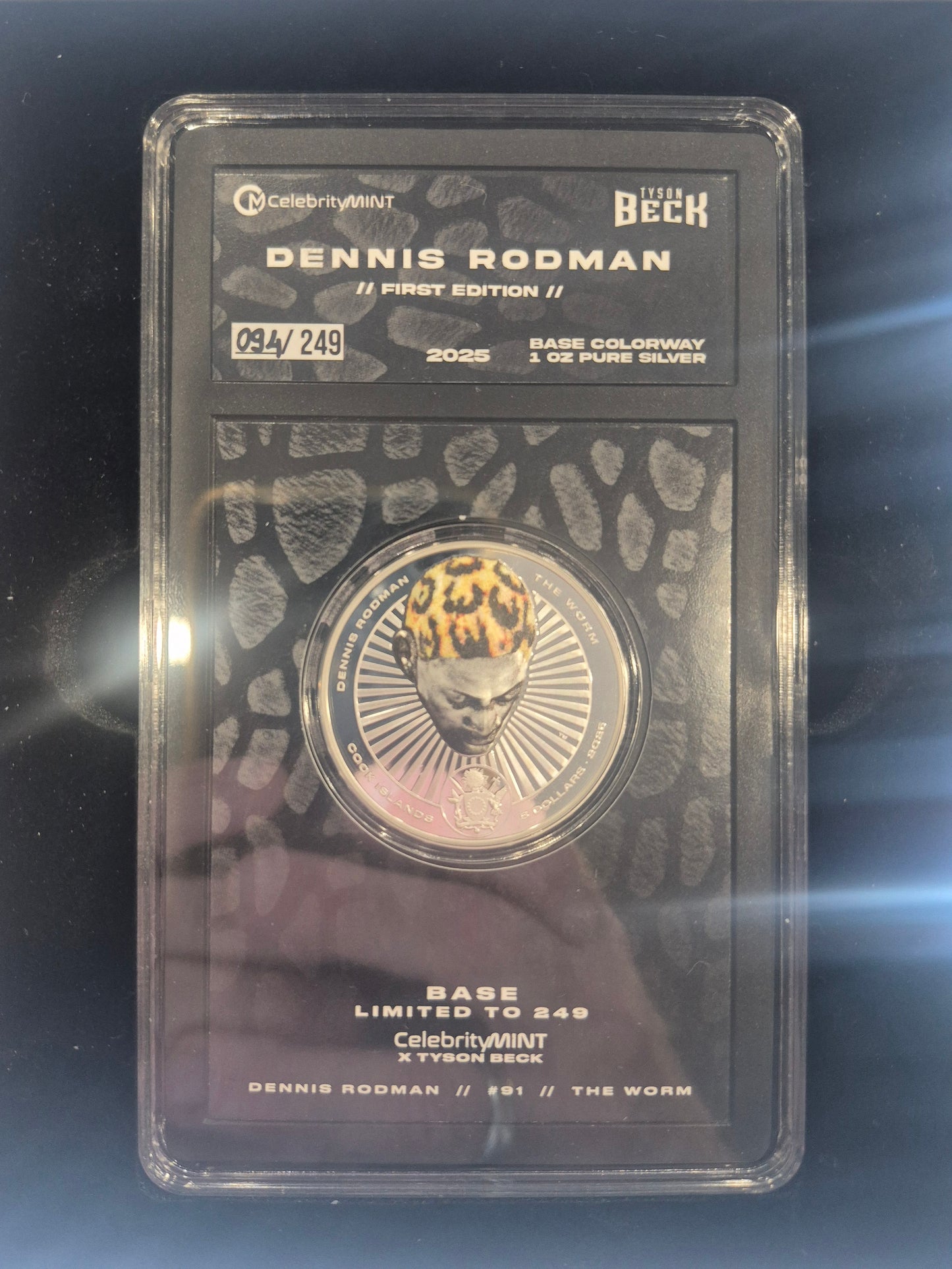 Celebrity Mint X Tyson Beck Limited Series Dennis Rodman 1st Edition Silver Coin