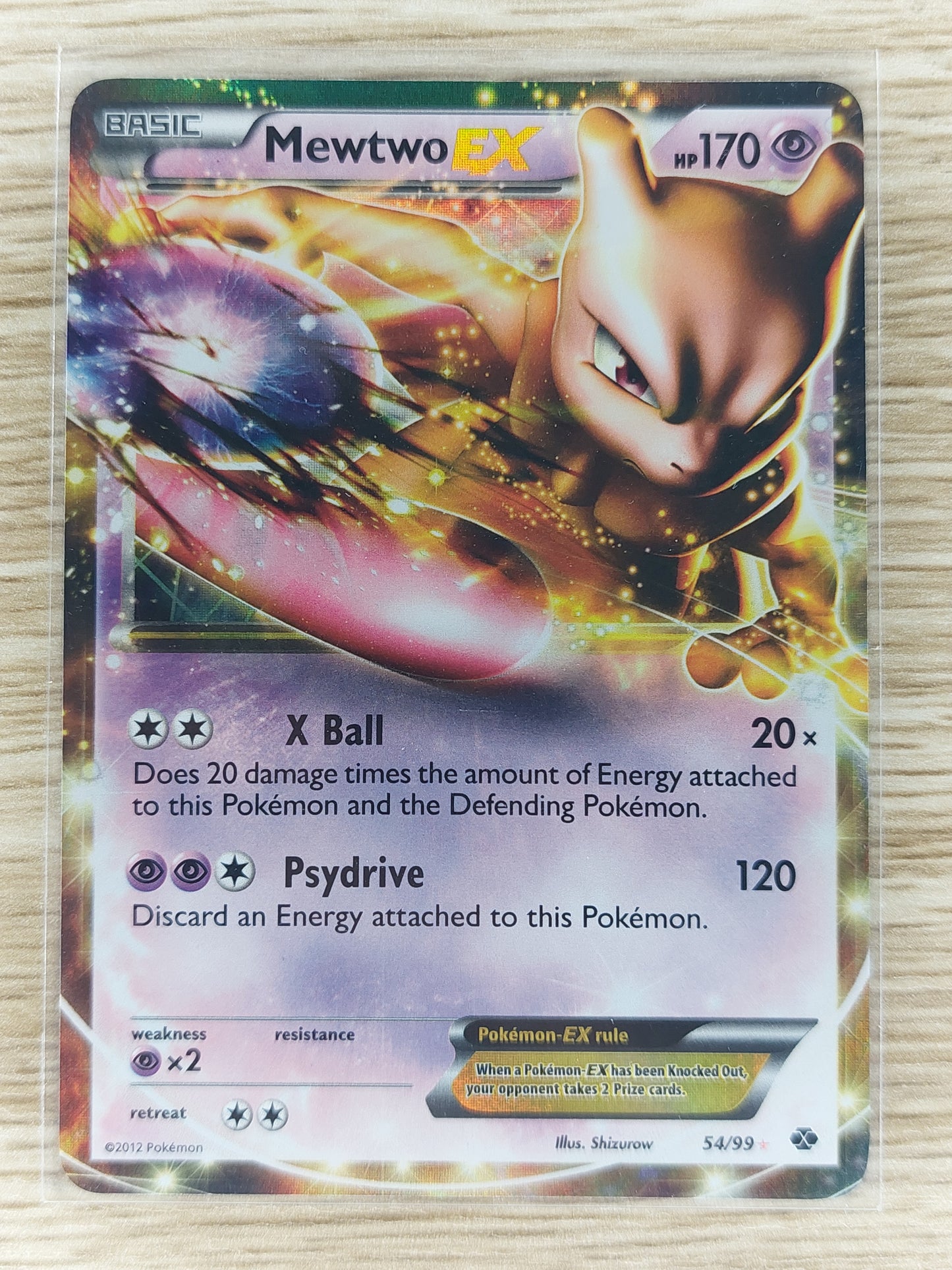 Pokemon 2012 Mewtwo EX Holo Next Destinies 54/99