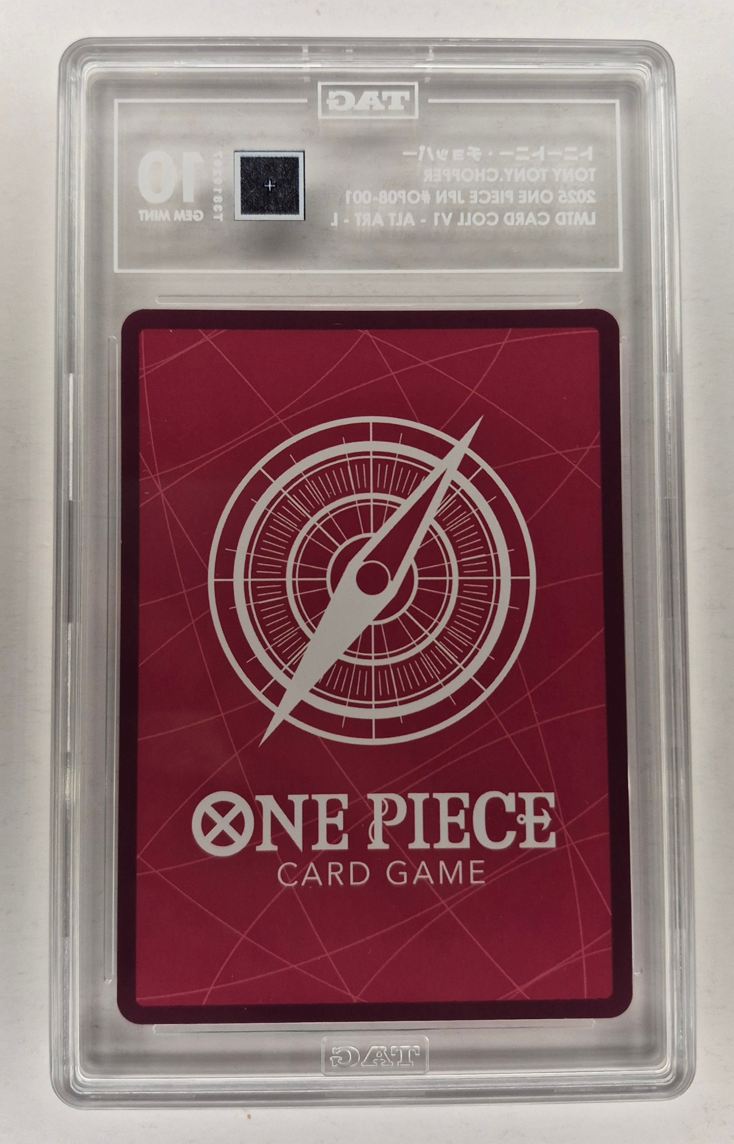 One-Piece Tony Tony Chopper OP08-001 JPN Vol.1 Base Shop Alt Art TAG 10