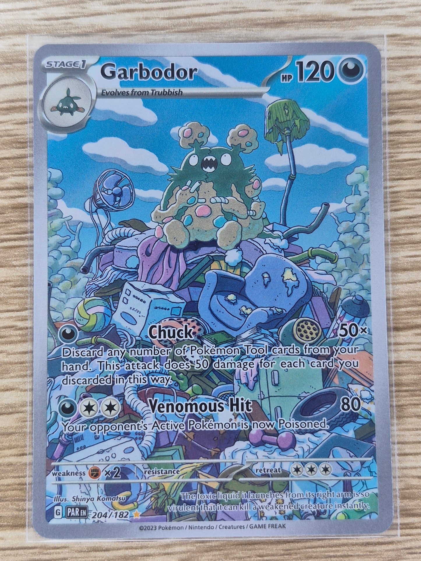 Garbodor 204/182 Illustration Rare Holo Paradox Rift - Pokemon TCG