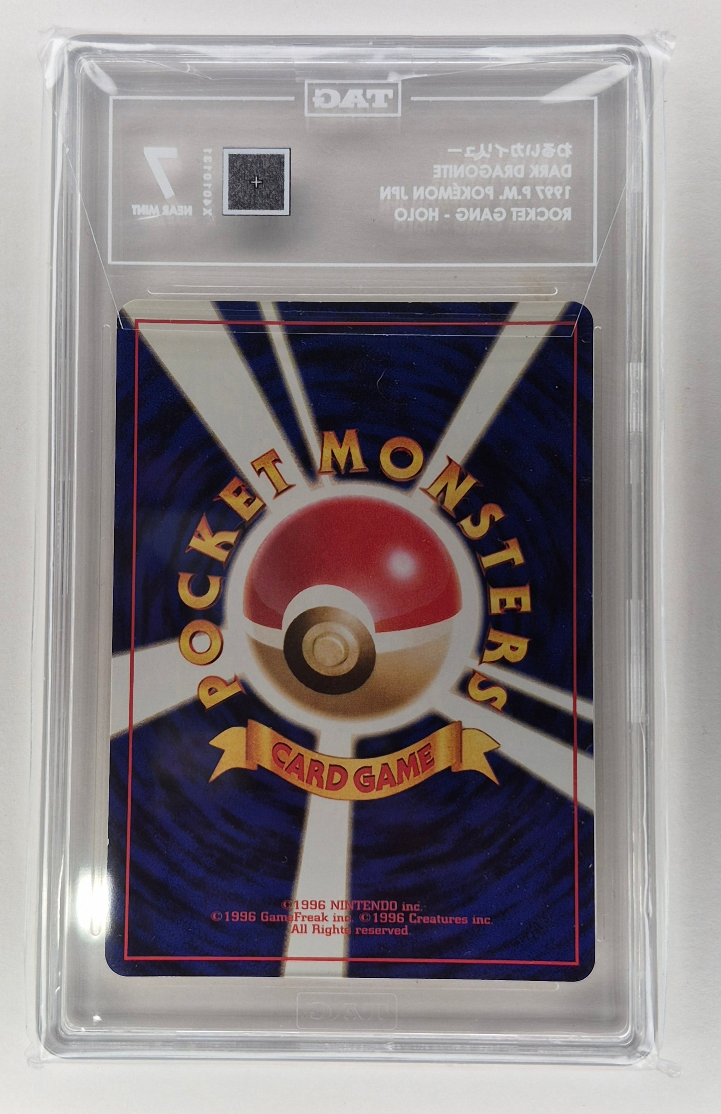 1997 Japanese Pokemon Rocket Gang #149 Dark Dragonite Holo TAG 7