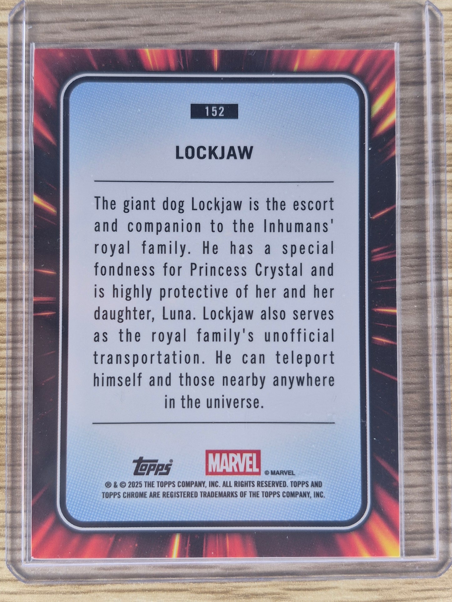 Marvel Topps Chrome 2025 Lockjaw #152 Spider Web Refractor (056/399)