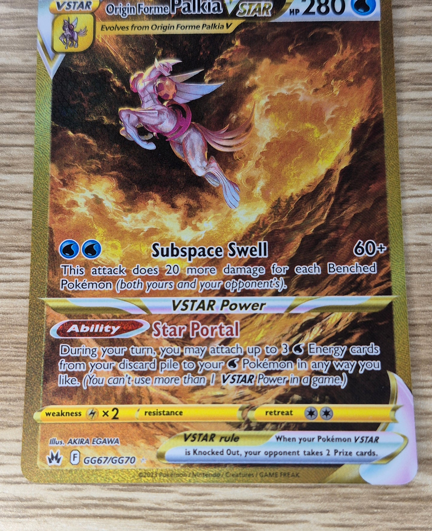 Pokemon 2023 Origin Forme Palkia Vstar Crown Zenith GG67/GG70 LP