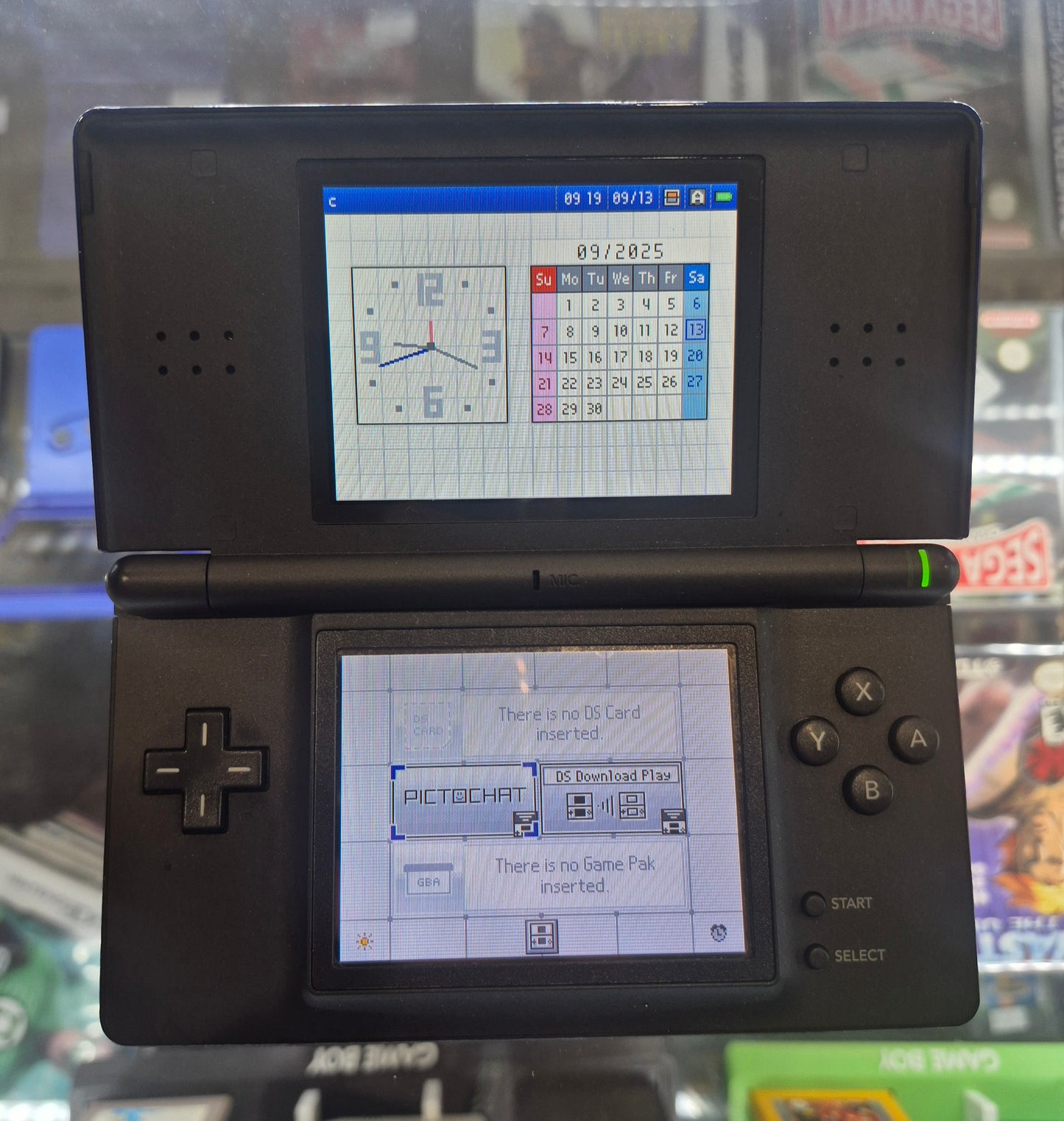 2006 Nintendo DS lite Blue/BLACK Console in Excellent Condition with Original Charger