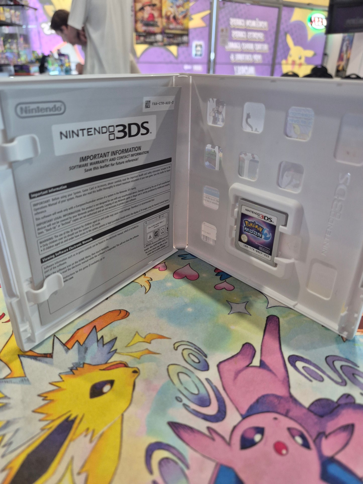 2016 Nintendo 3DS POKÉMON Moon AUS PAL CART TESTED in Case
