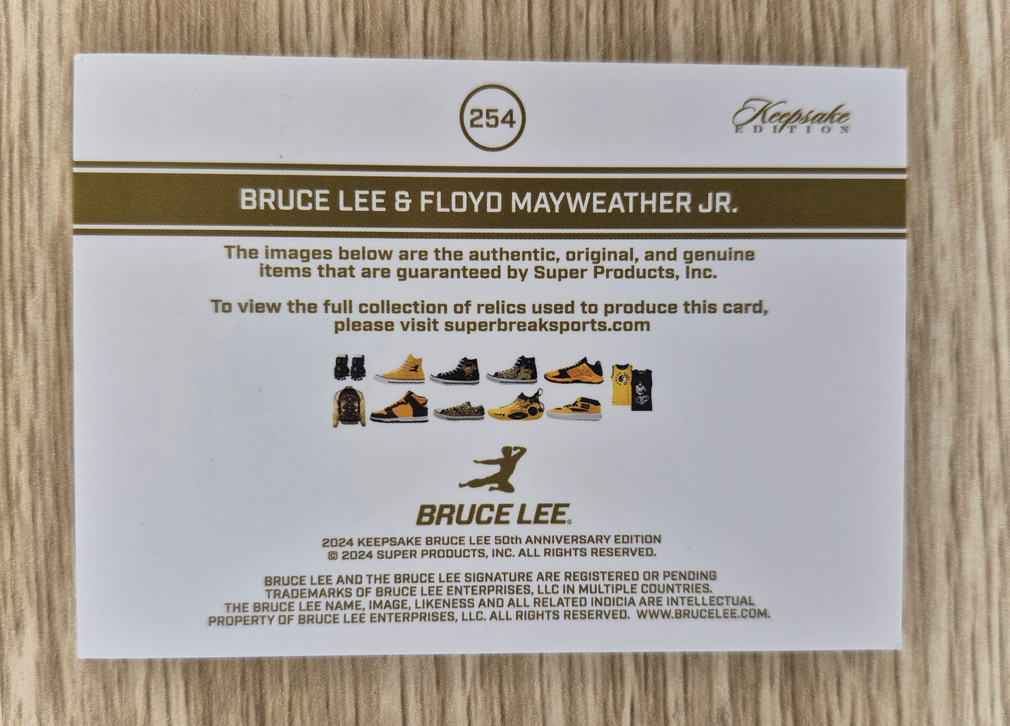 2024 Keepsake BRUCE LEE & FLOYD MAYWEATHER 50th Kaleidoscope Ed Dual Patch #254
