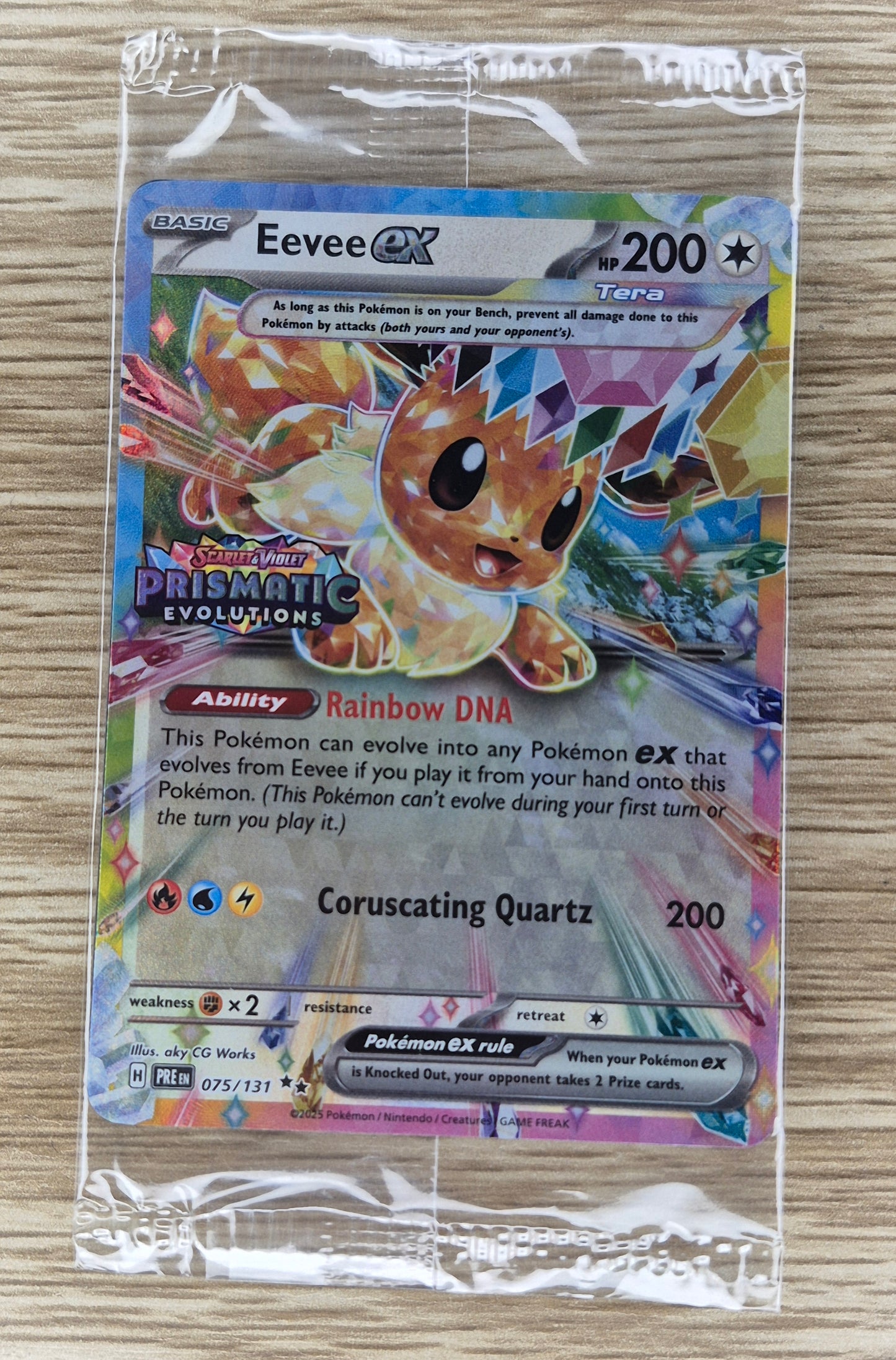 2025 Pokémon Prismatic Evolutions 075/131 Eevee ex Stamped Promo Sealed