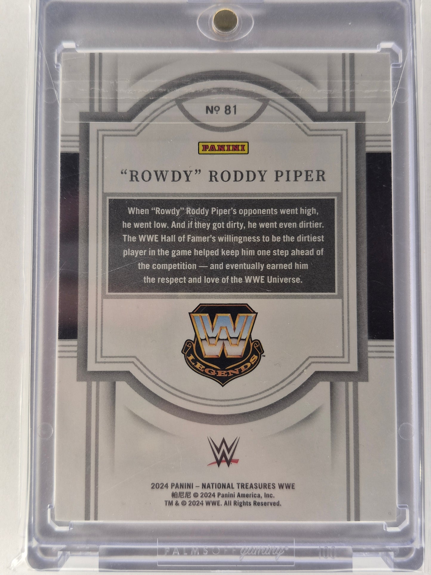 2024 Panini National Treasures WWE #81 Rowdy Roddy Piper 02/25 SSP