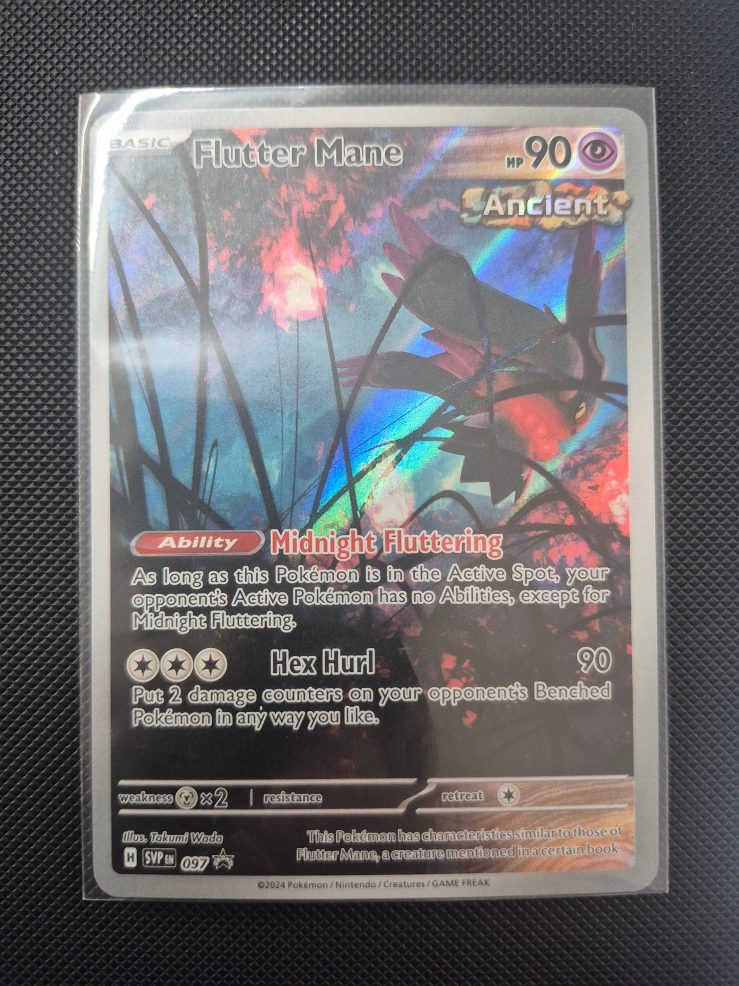 Pokemon 2024 Flutter Mane Illustration Rare Black Star Promo SVP 097