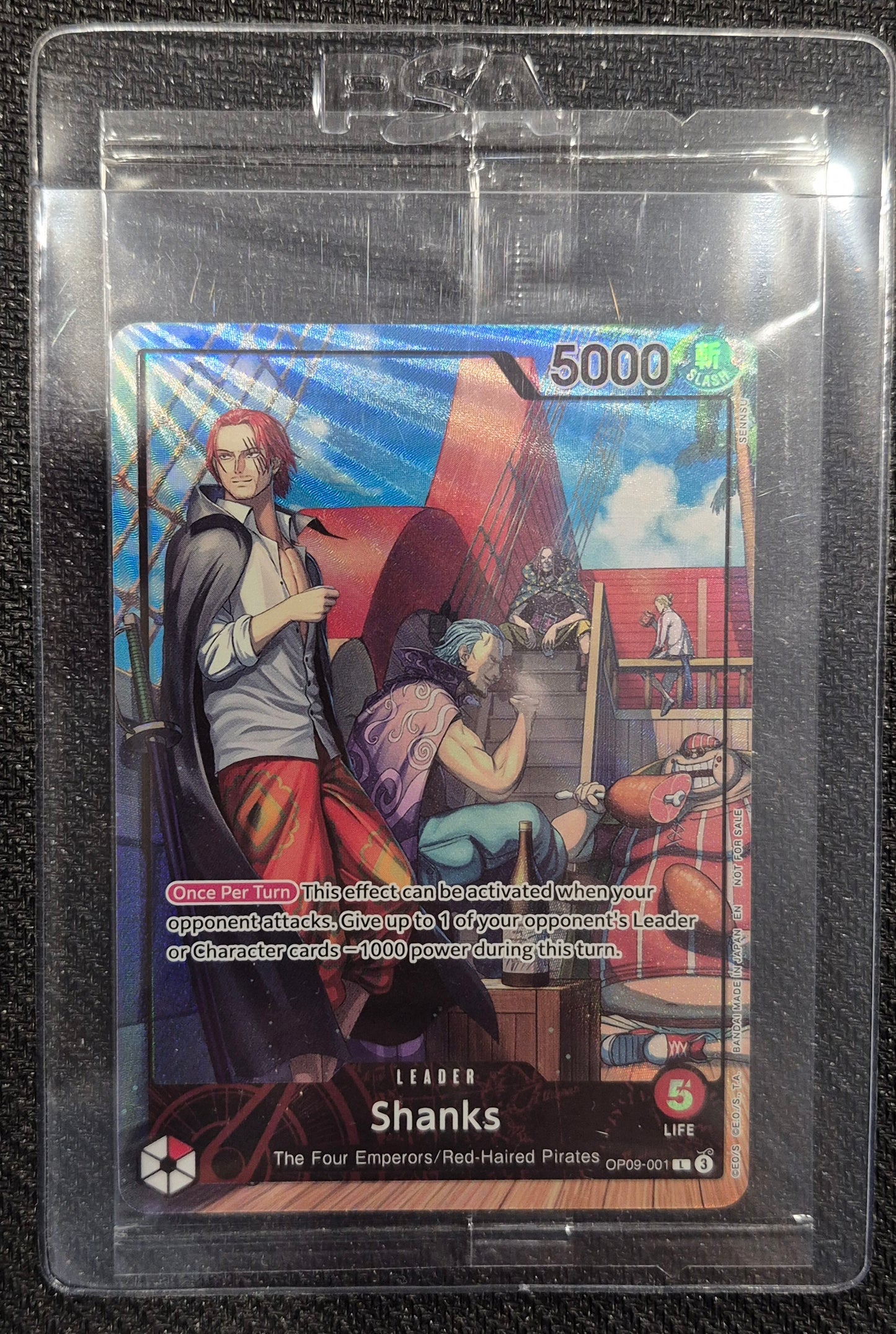 SHANKS OP09-001 - Promo Card PSA Limited Edition July 2025 MAG One Piece SEALED